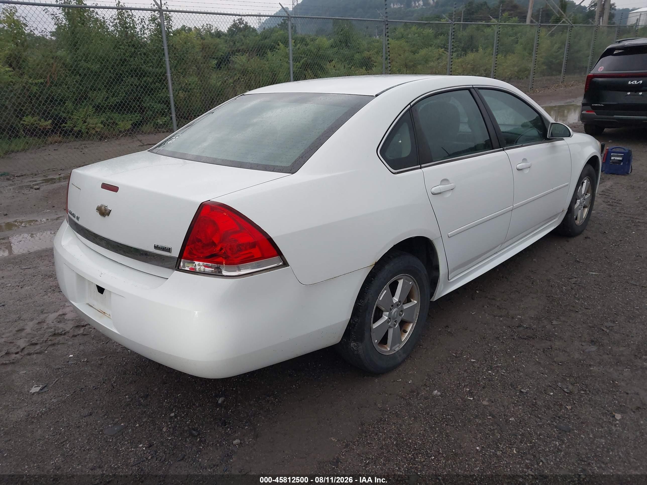 2011 Chevrolet Impala Lt White vin: 2G1WG5EK3B1206393