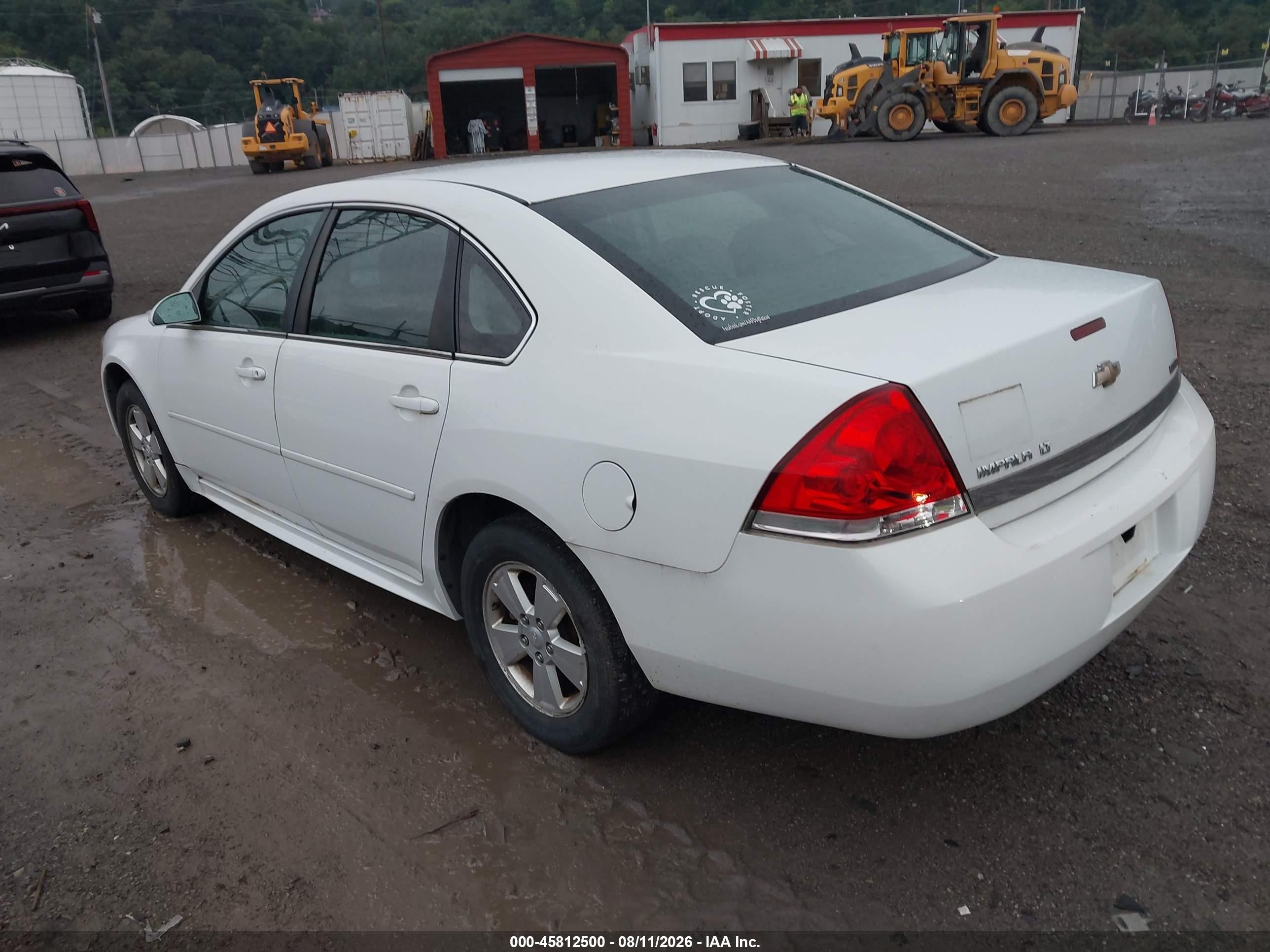2011 Chevrolet Impala Lt White vin: 2G1WG5EK3B1206393