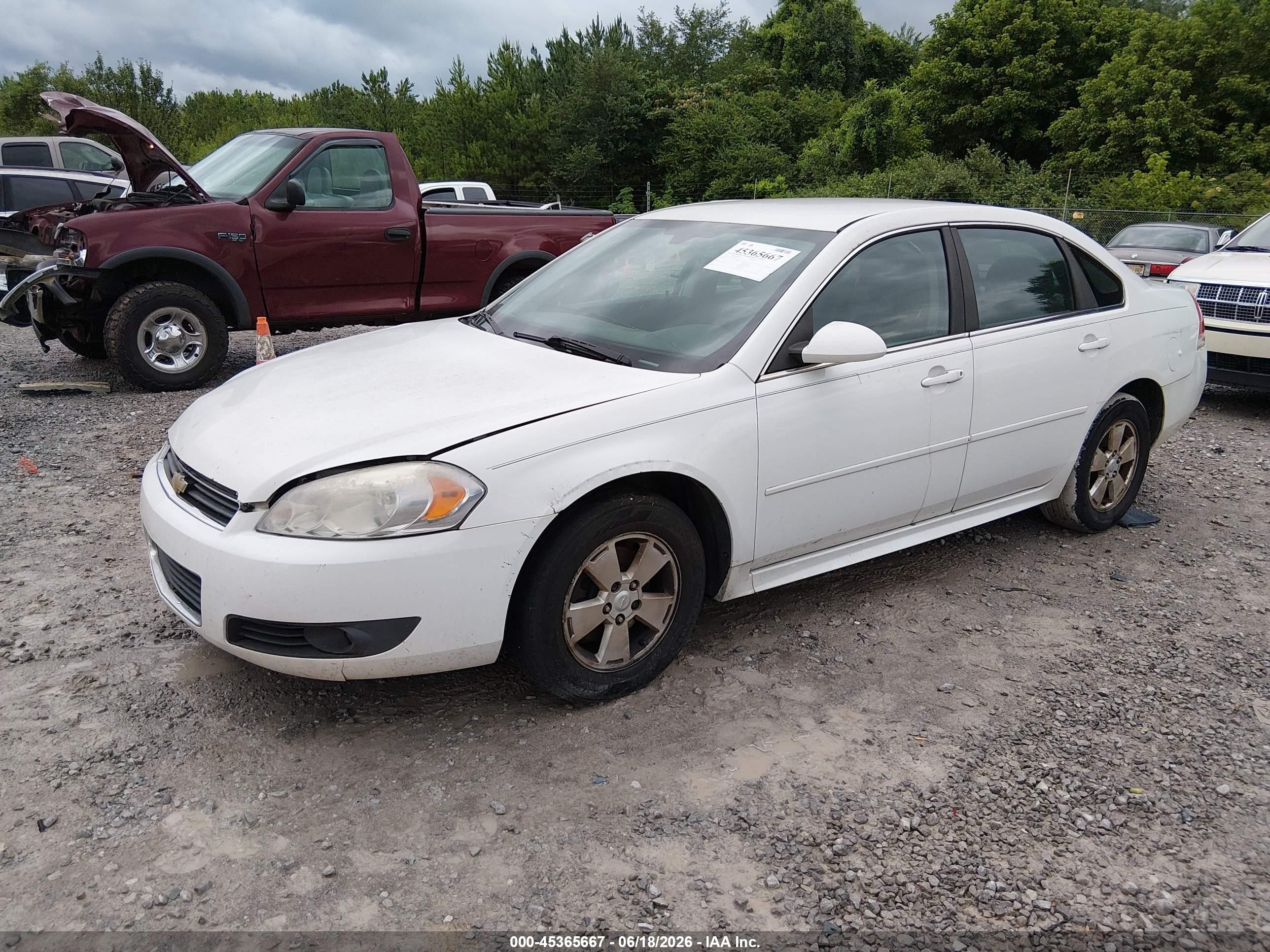 2011 Chevrolet Impala Lt White vin: 2G1WG5EK3B1275424