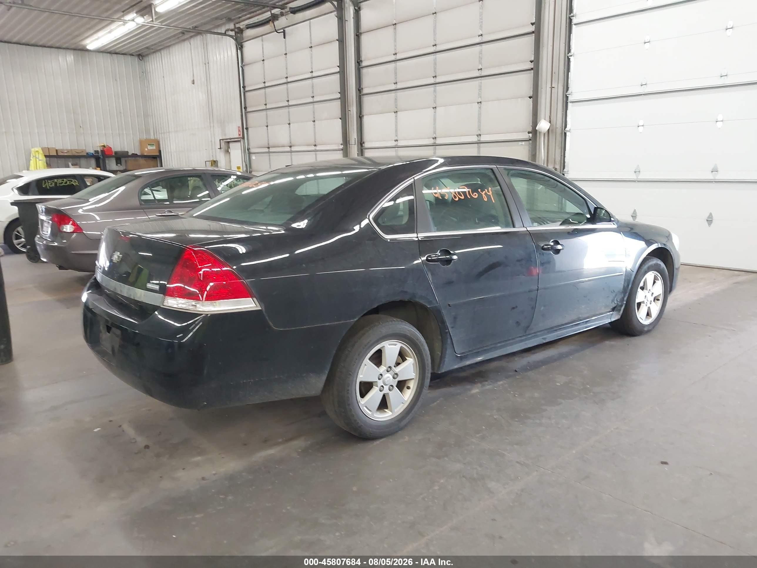 2011 Chevrolet Impala Lt Black vin: 2G1WG5EK3B1312178