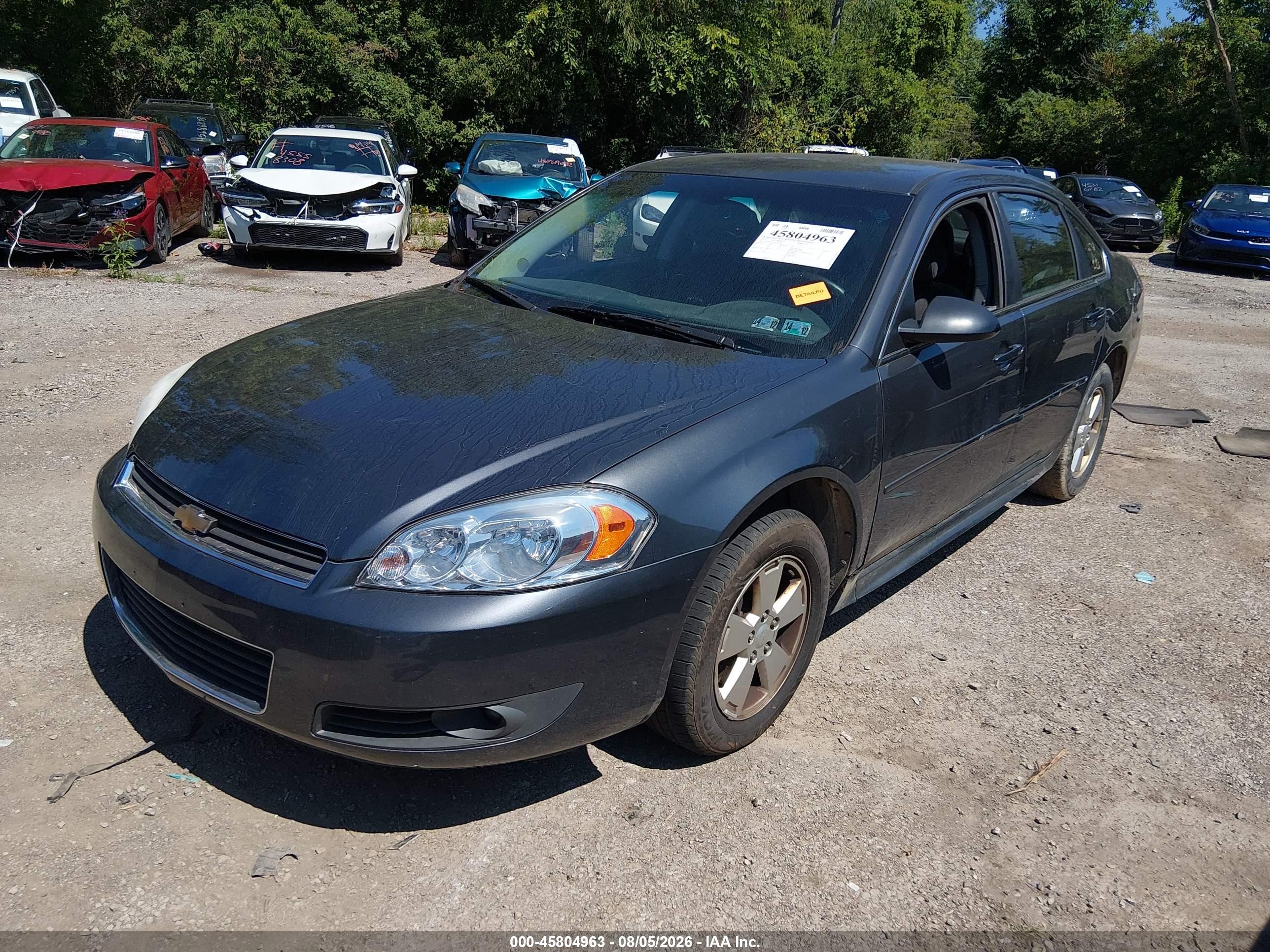 2011 Chevrolet Impala Lt Серый vin: 2G1WG5EK4B1166793