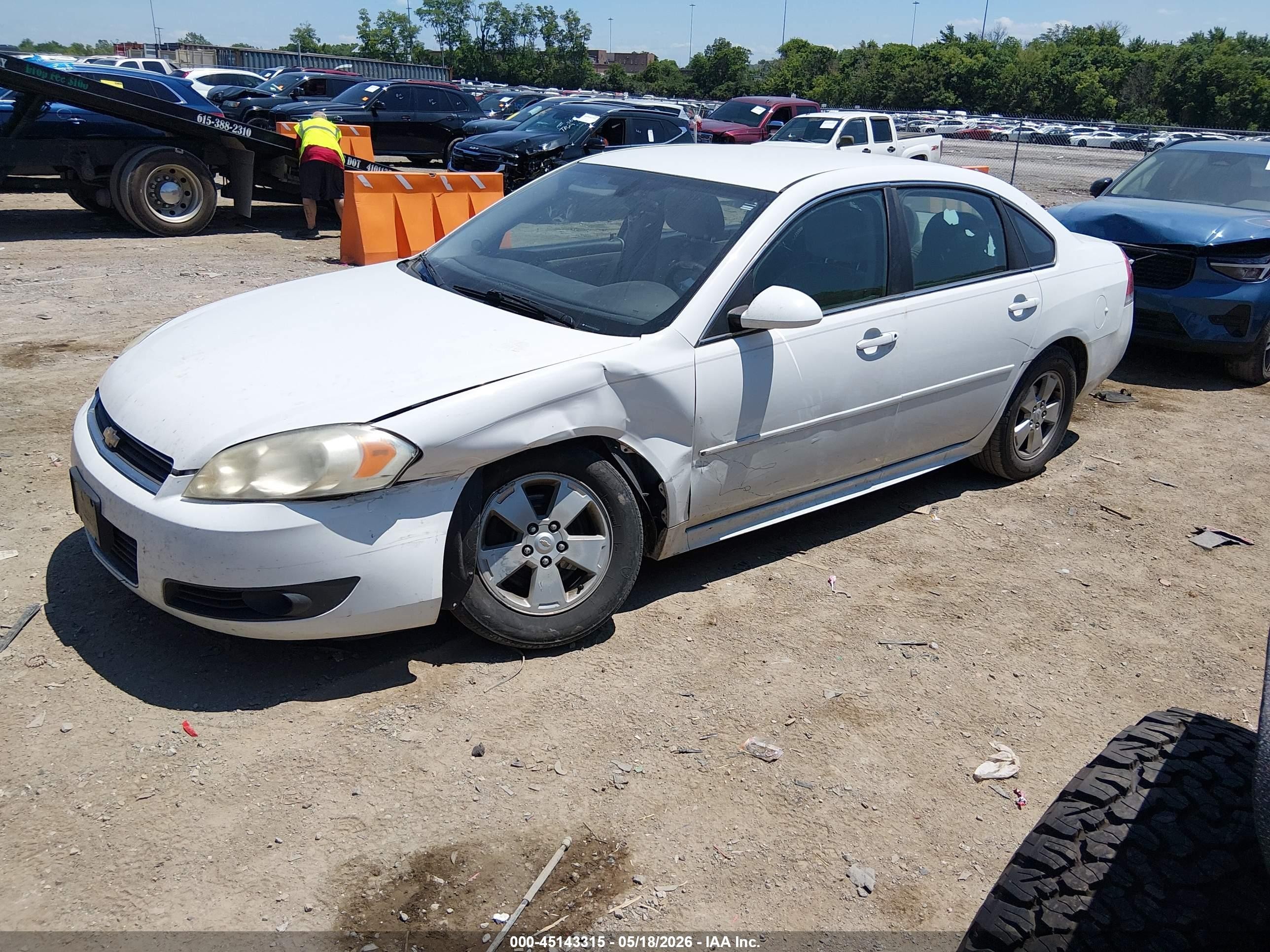 2011 Chevrolet Impala Lt White vin: 2G1WG5EK4B1254212