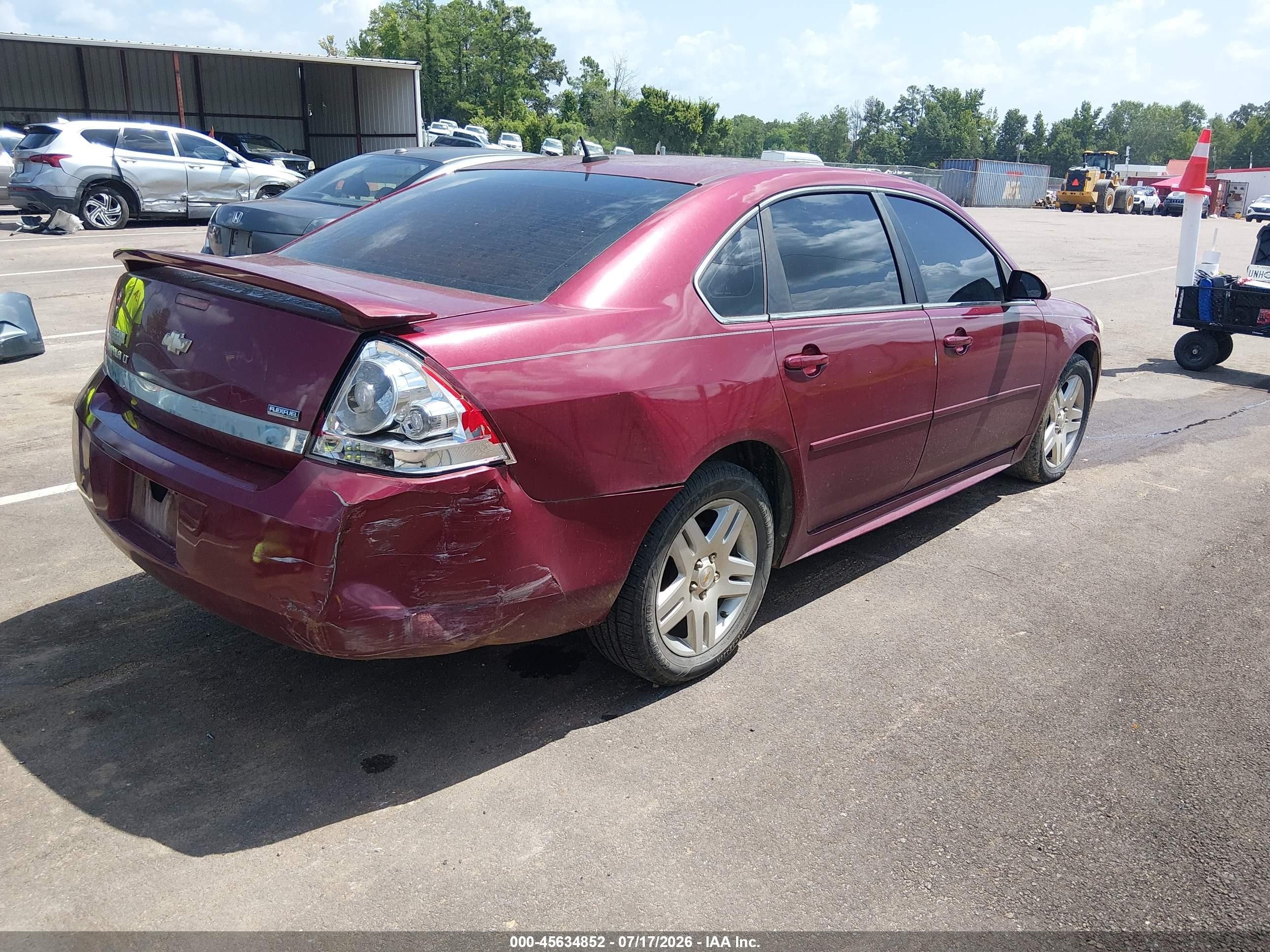 2011 Chevrolet Impala Lt Red vin: 2G1WG5EK4B1261791
