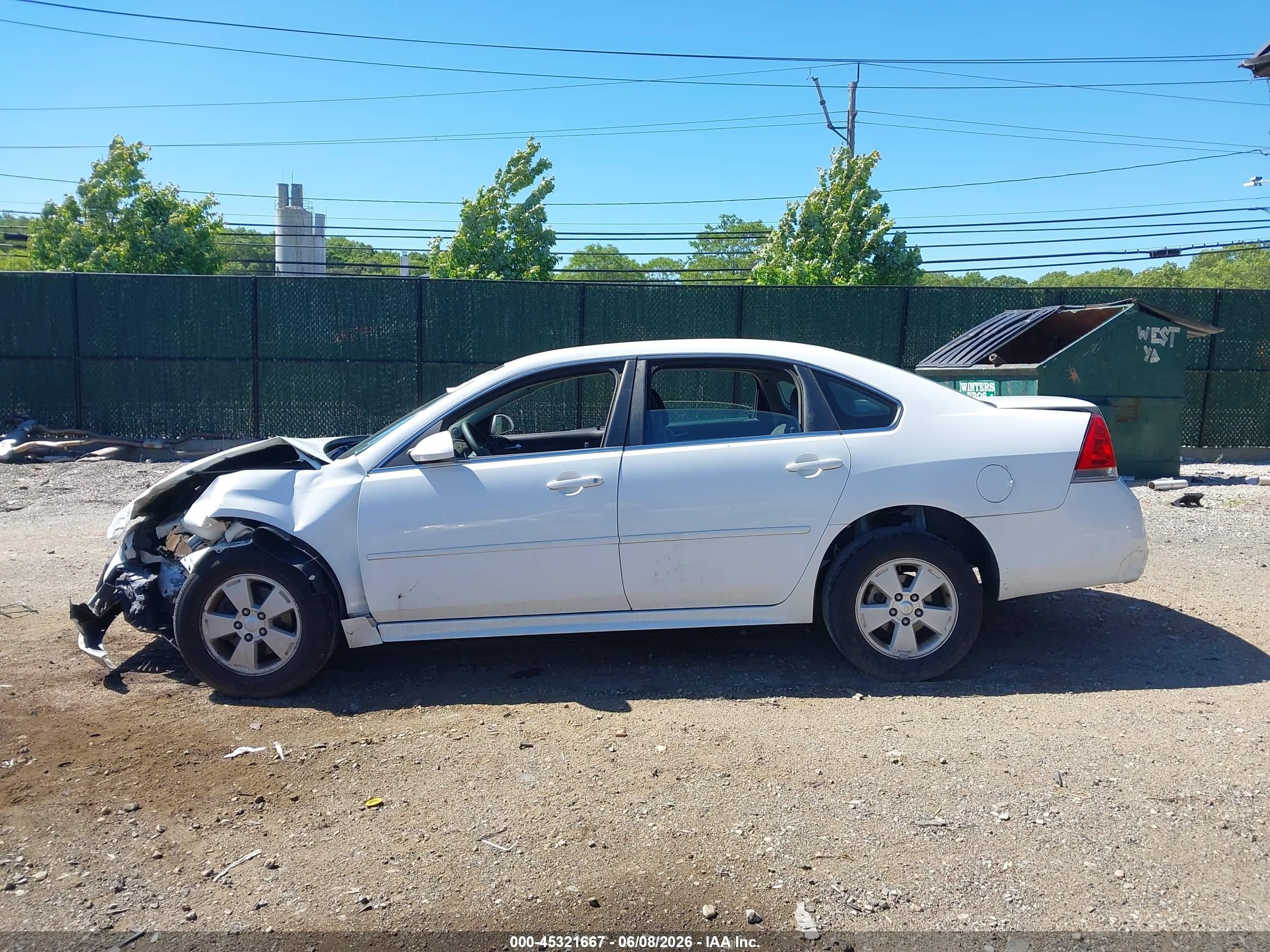 2011 Chevrolet Impala Lt White vin: 2G1WG5EK5B1313400