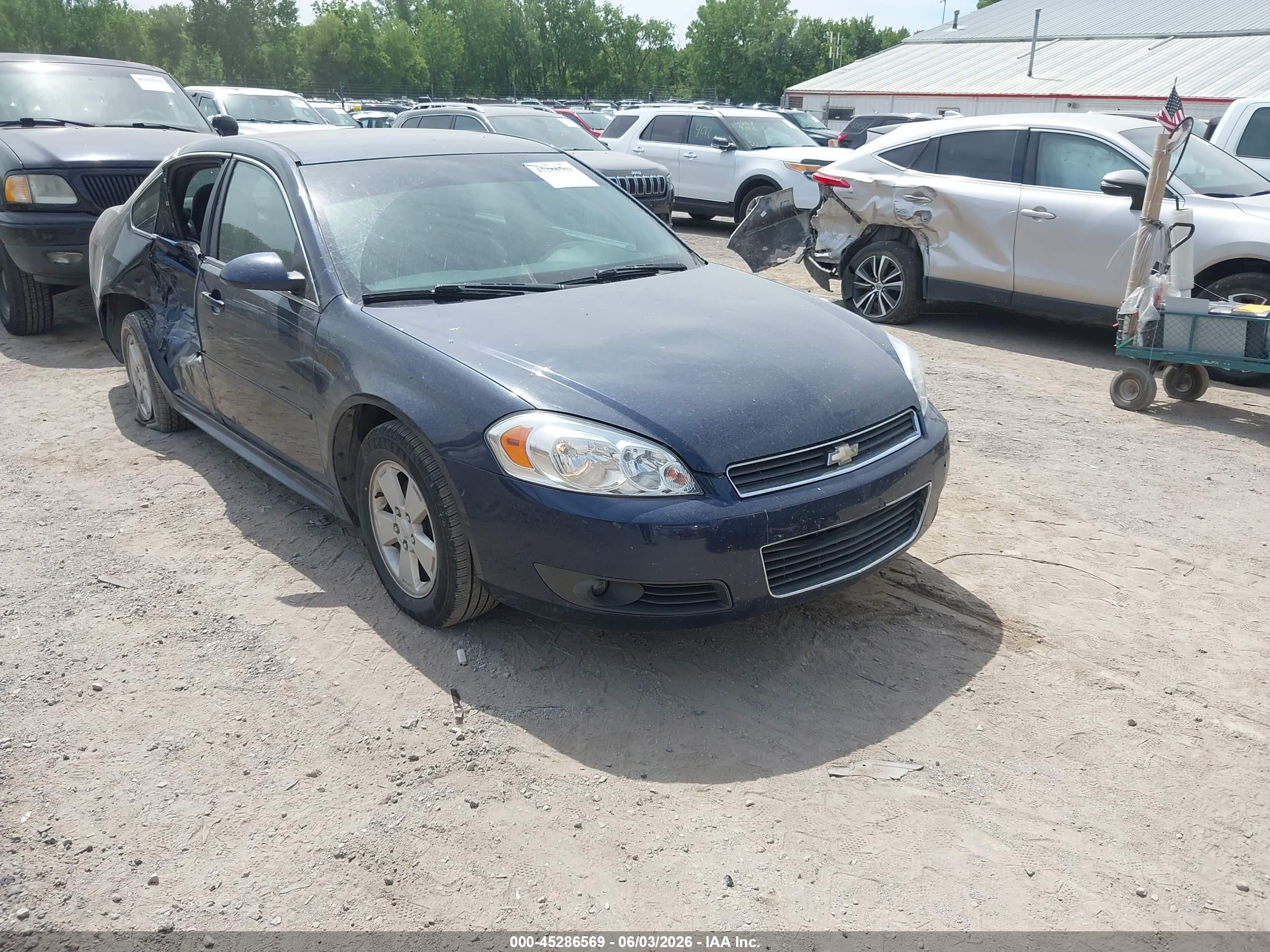 2011 Chevrolet Impala Lt Blue vin: 2G1WG5EK6B1150952
