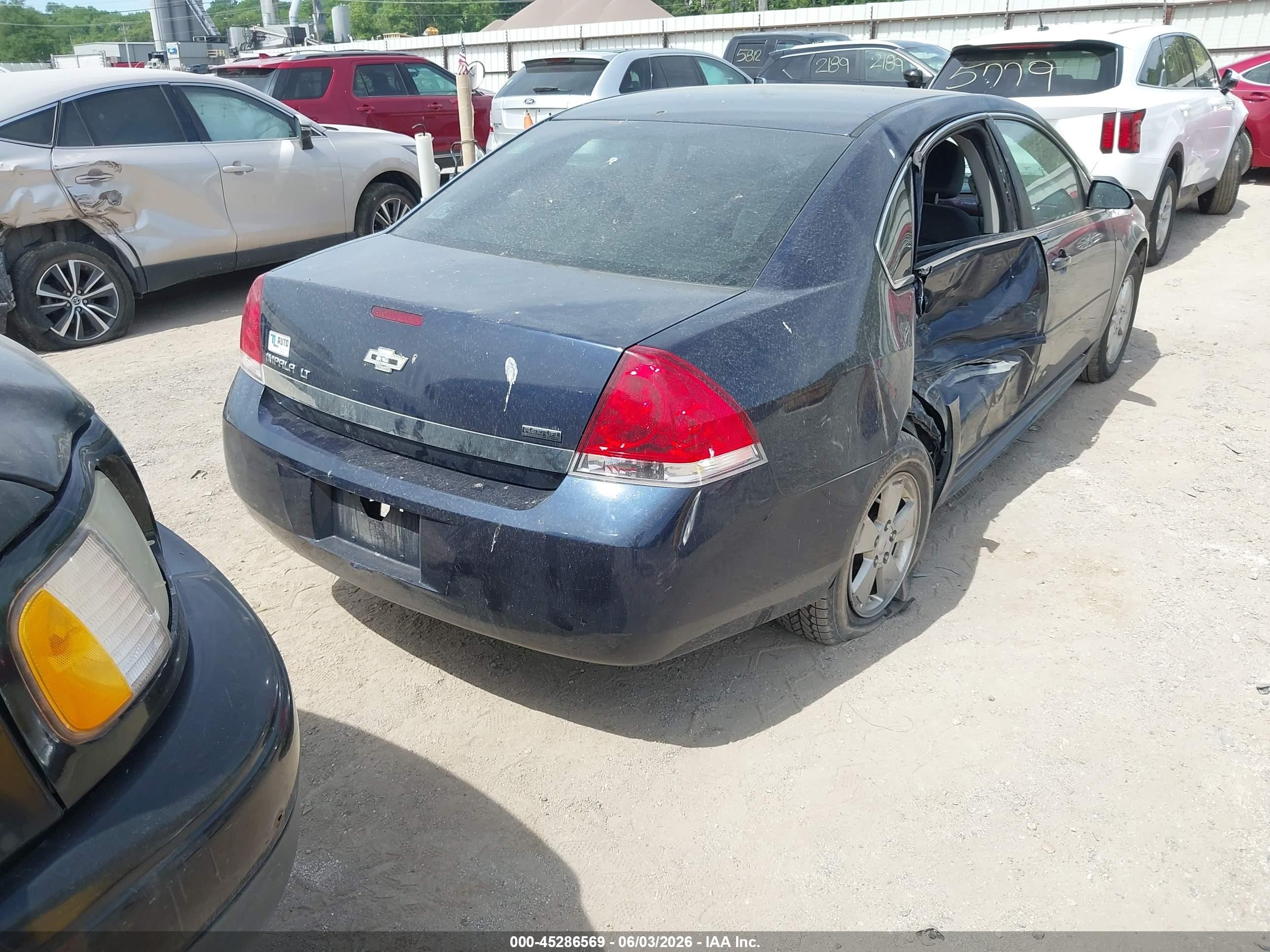 2011 Chevrolet Impala Lt Blue vin: 2G1WG5EK6B1150952