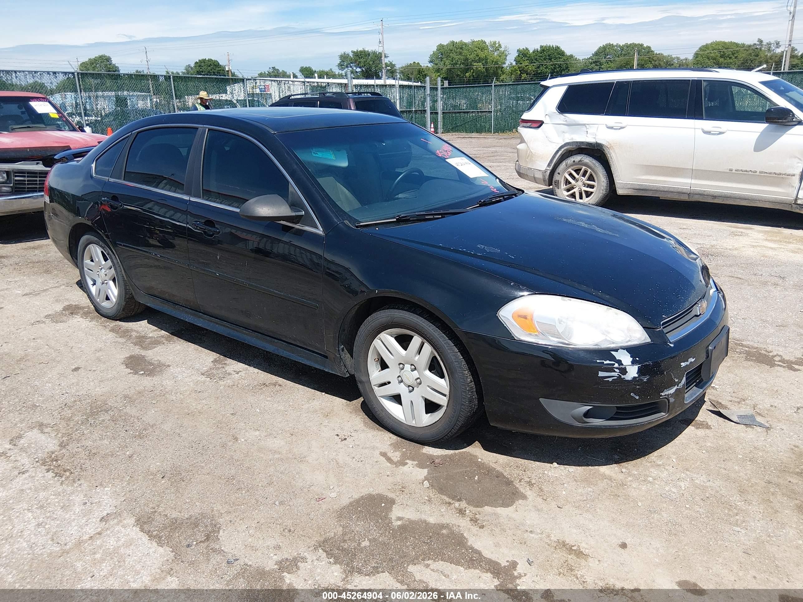 2011 Chevrolet Impala Lt Black vin: 2G1WG5EK6B1291827