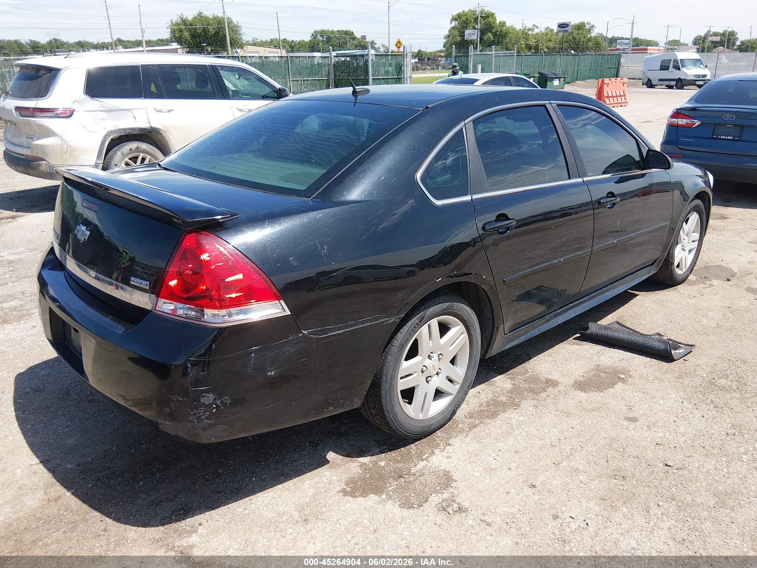 2011 Chevrolet Impala Lt Black vin: 2G1WG5EK6B1291827