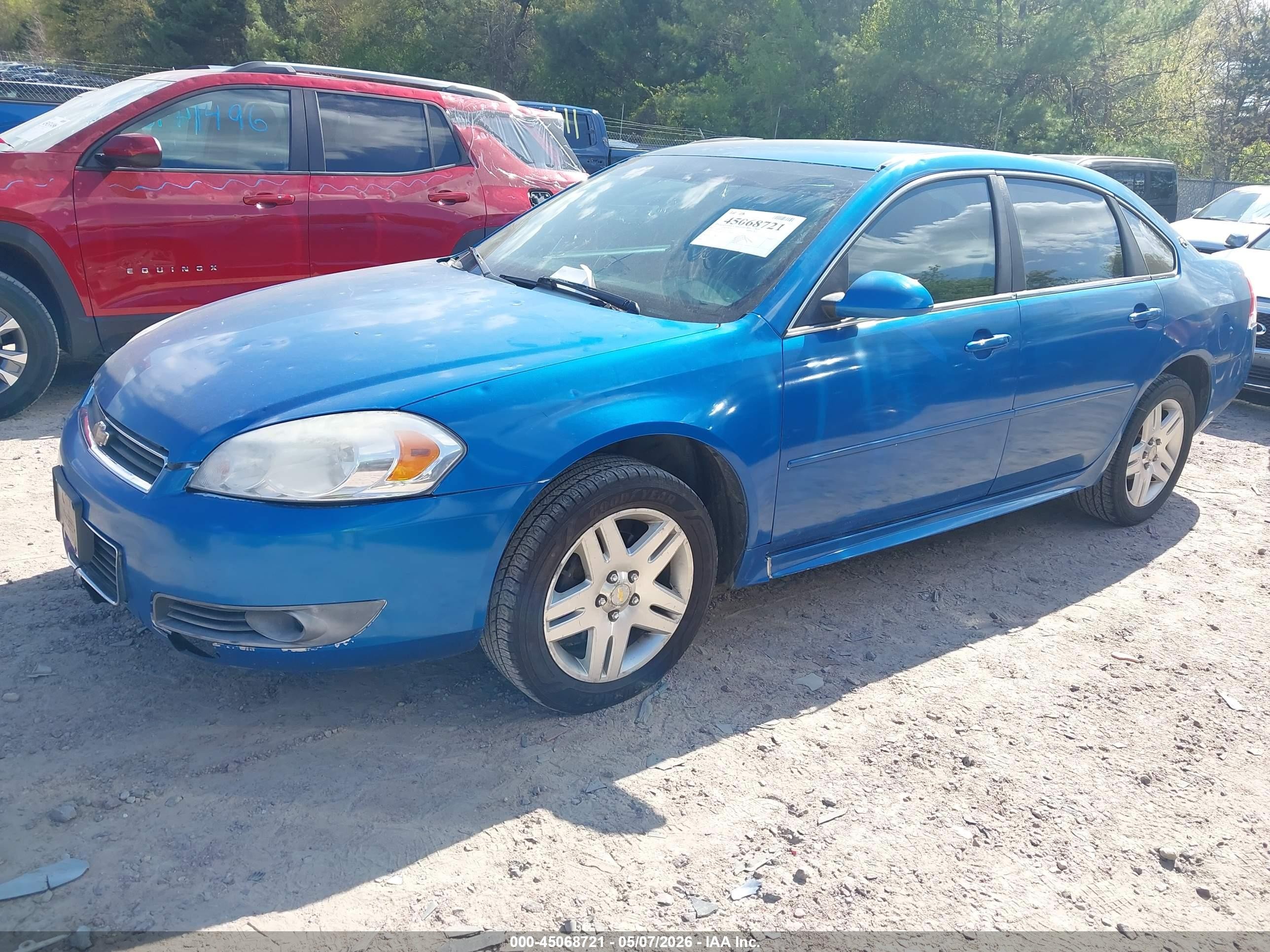 2011 Chevrolet Impala Lt Синий vin: 2G1WG5EK6B1292122
