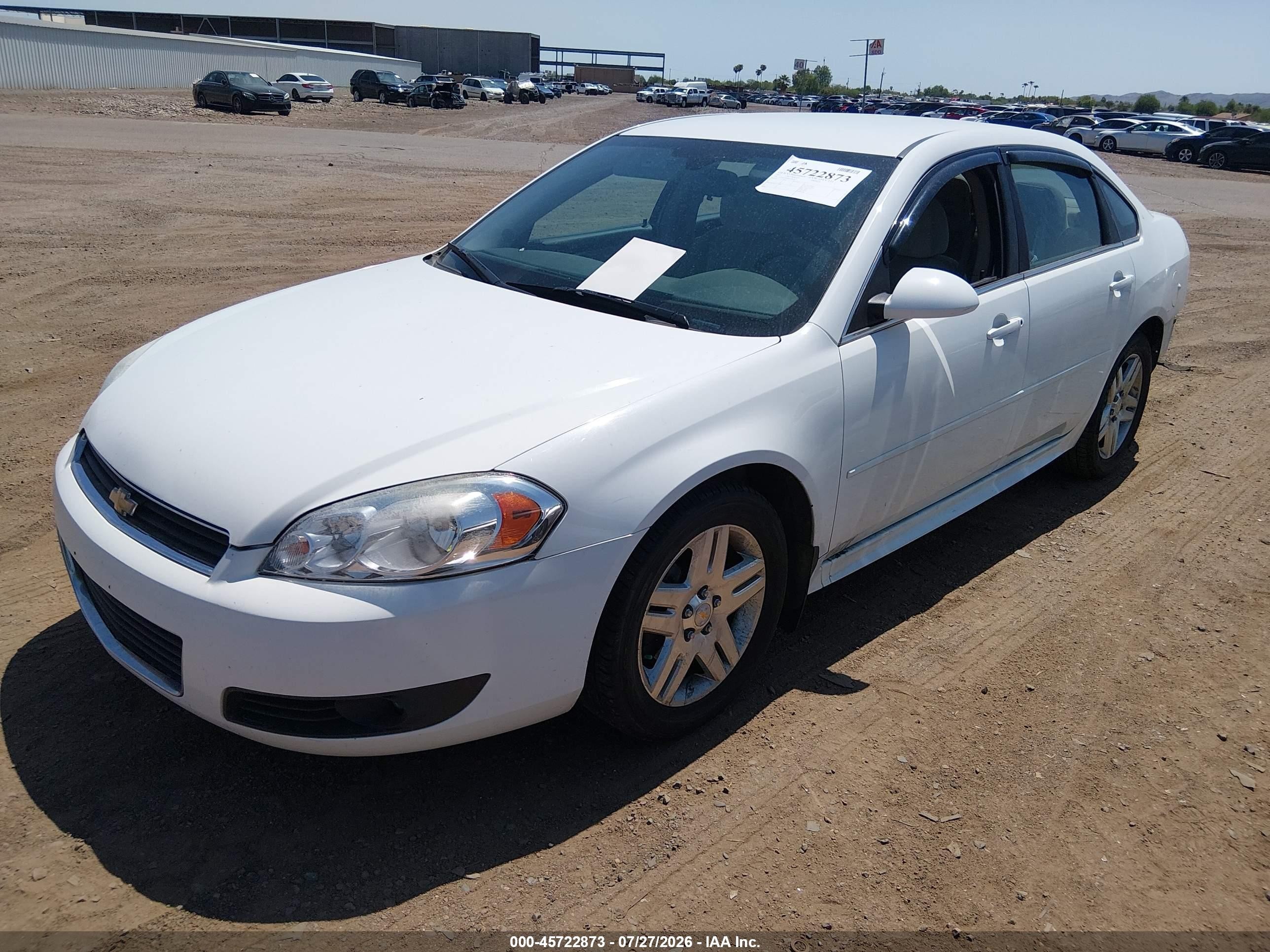 2011 Chevrolet Impala Lt White vin: 2G1WG5EK6B1306343