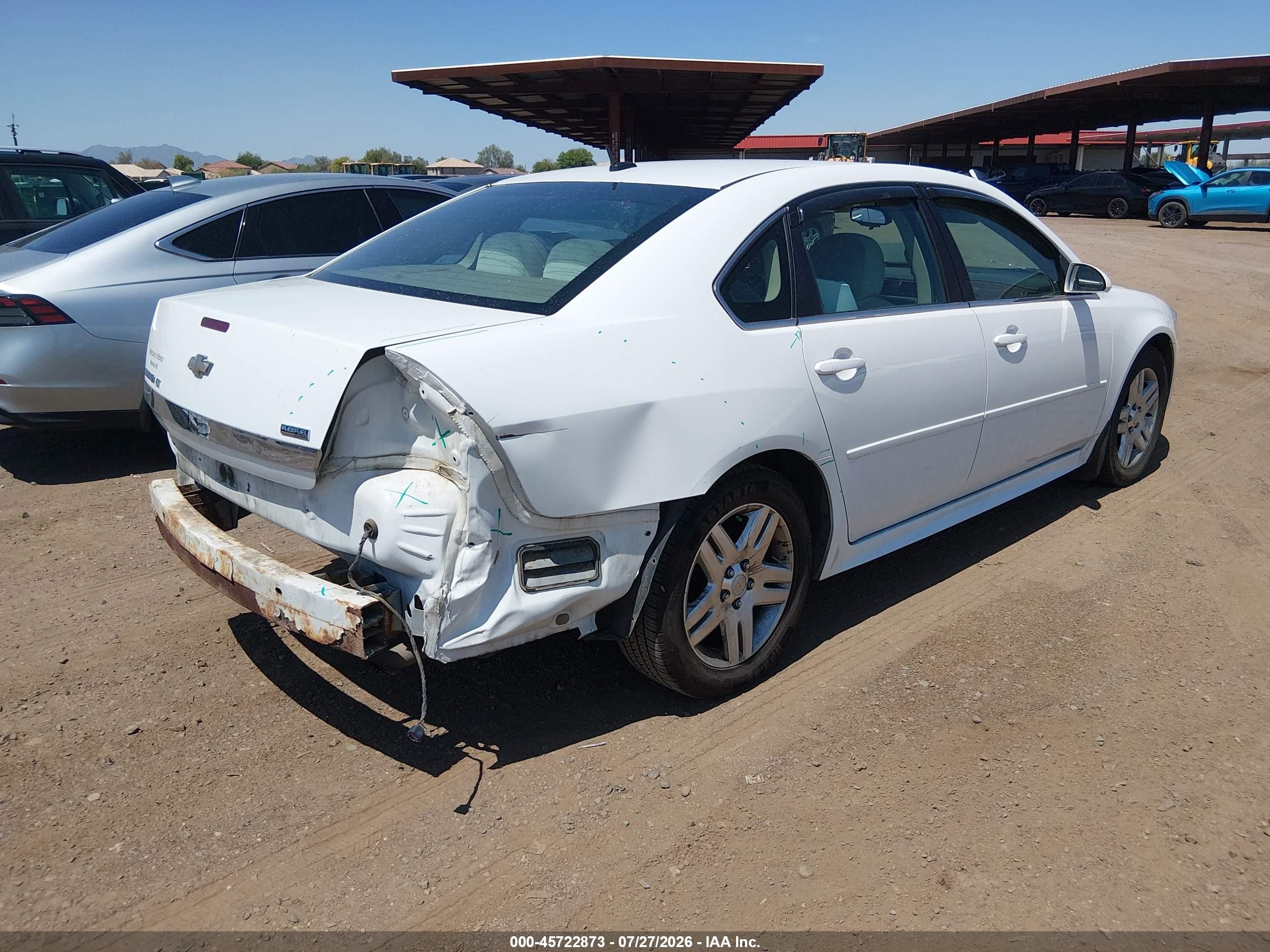 2011 Chevrolet Impala Lt White vin: 2G1WG5EK6B1306343