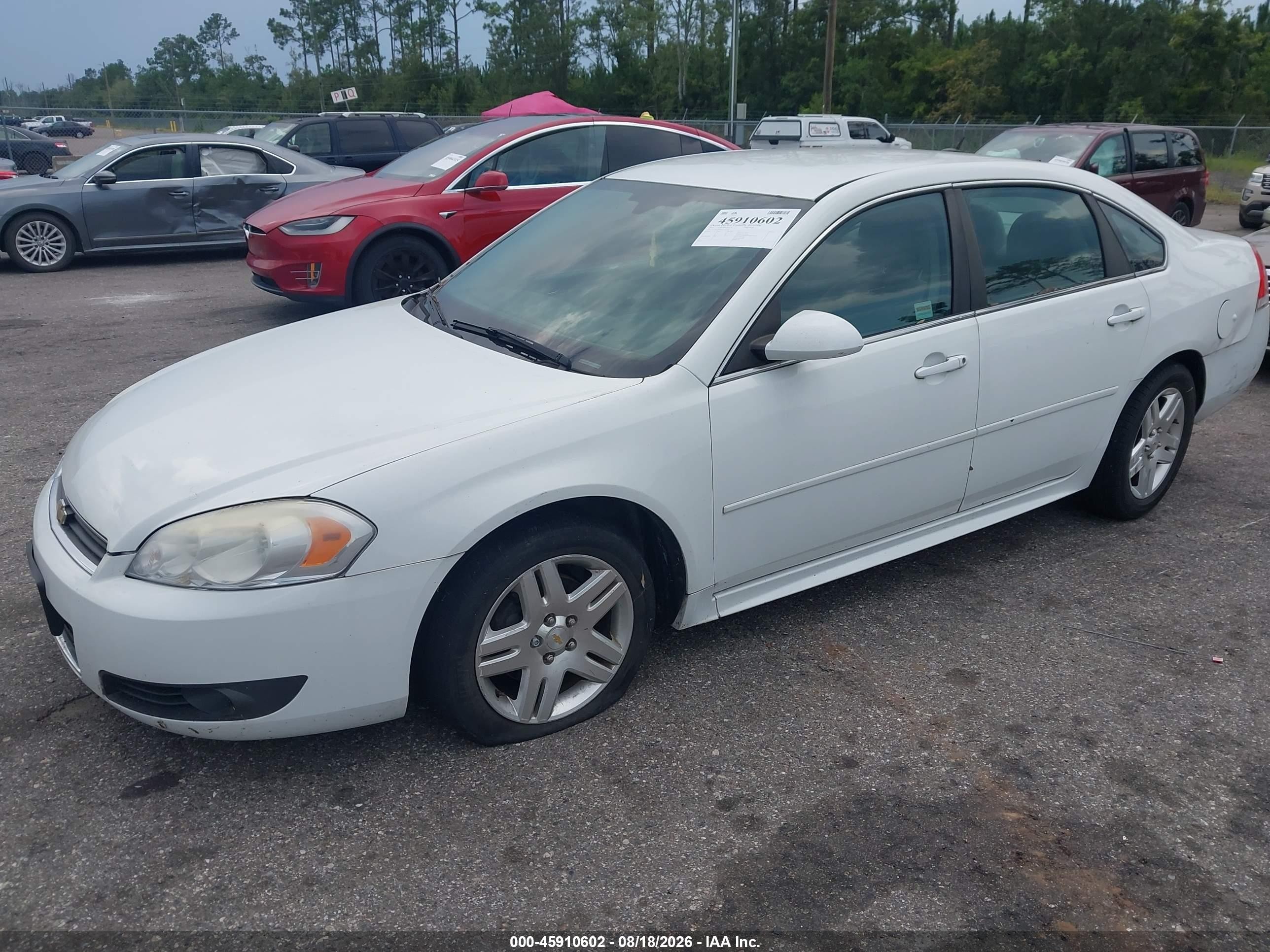 2011 Chevrolet Impala Lt White vin: 2G1WG5EK6B1333302