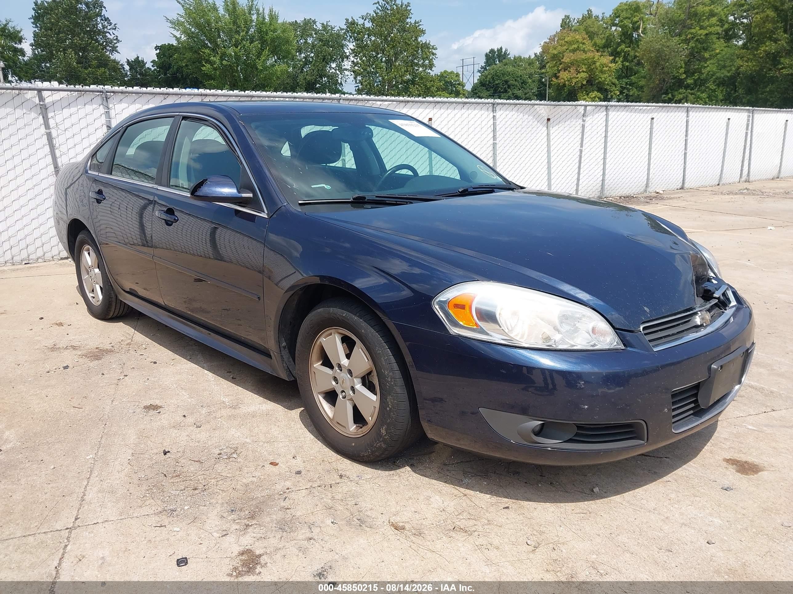 2011 Chevrolet Impala Lt Blue vin: 2G1WG5EK7B1237372