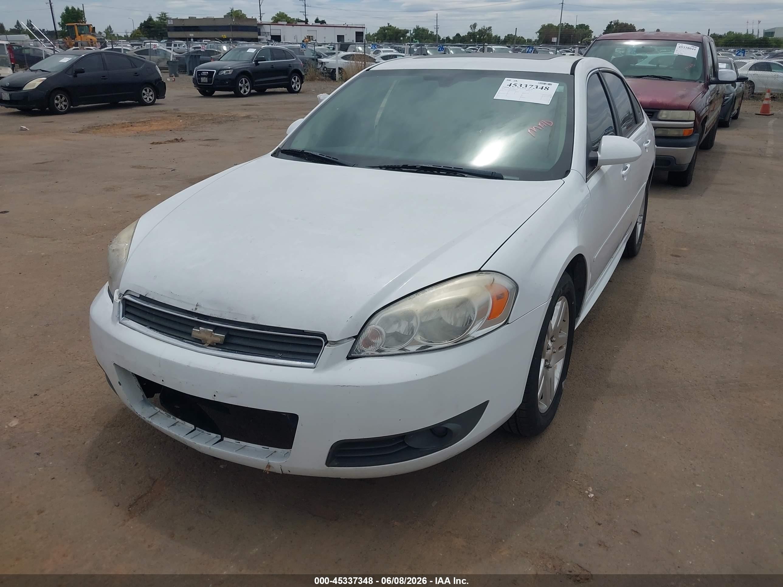 2011 Chevrolet Impala Lt White vin: 2G1WG5EK7B1274583