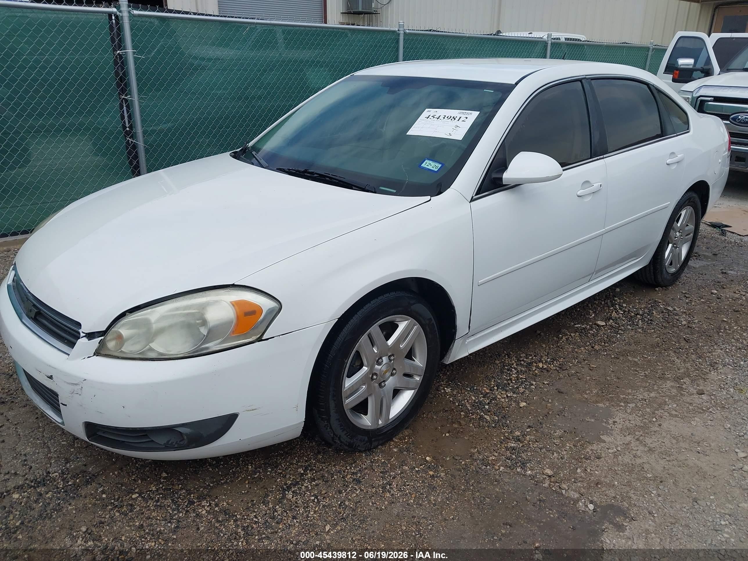 2011 Chevrolet Impala Lt White vin: 2G1WG5EK7B1313172