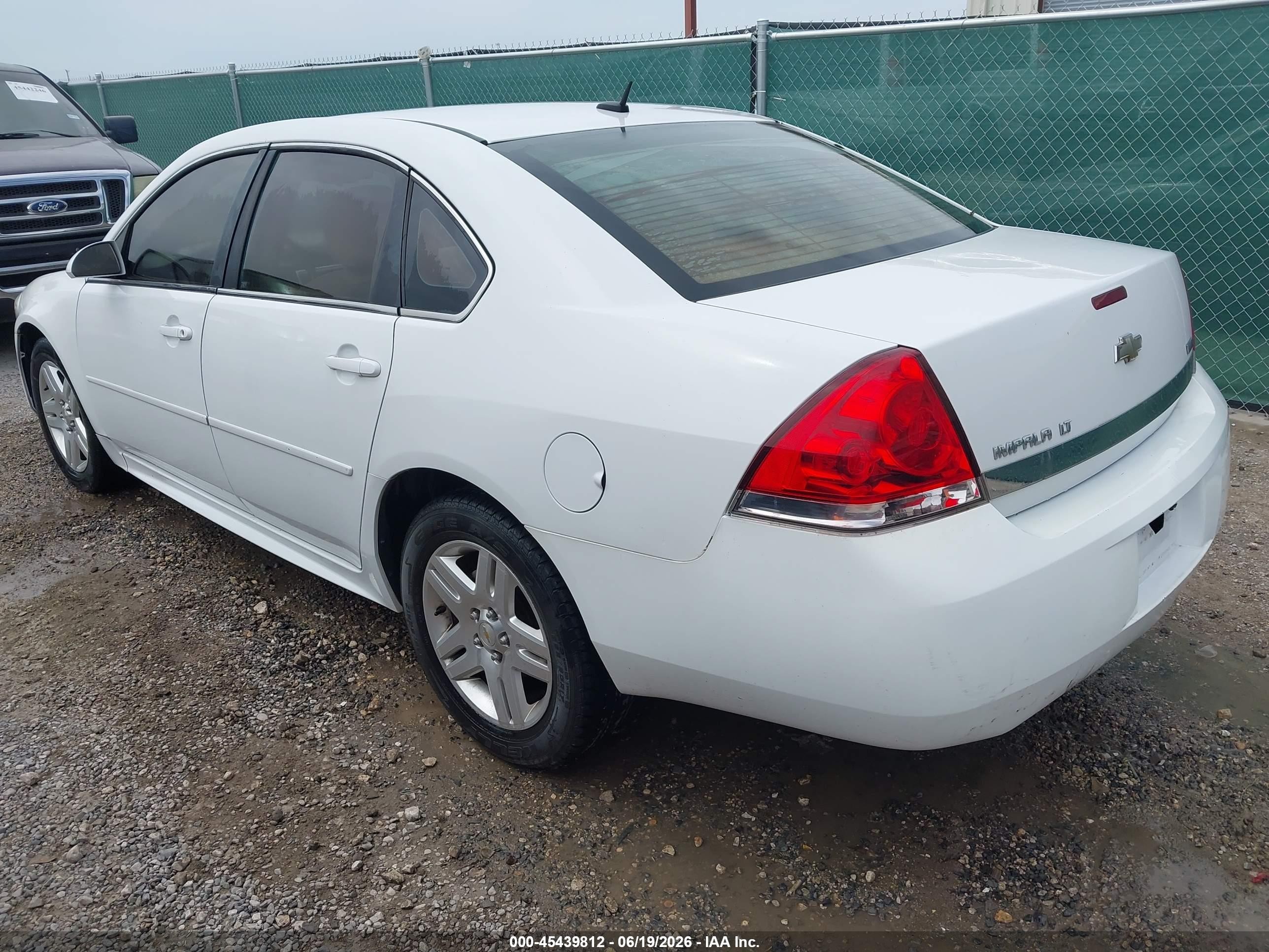 2011 Chevrolet Impala Lt White vin: 2G1WG5EK7B1313172