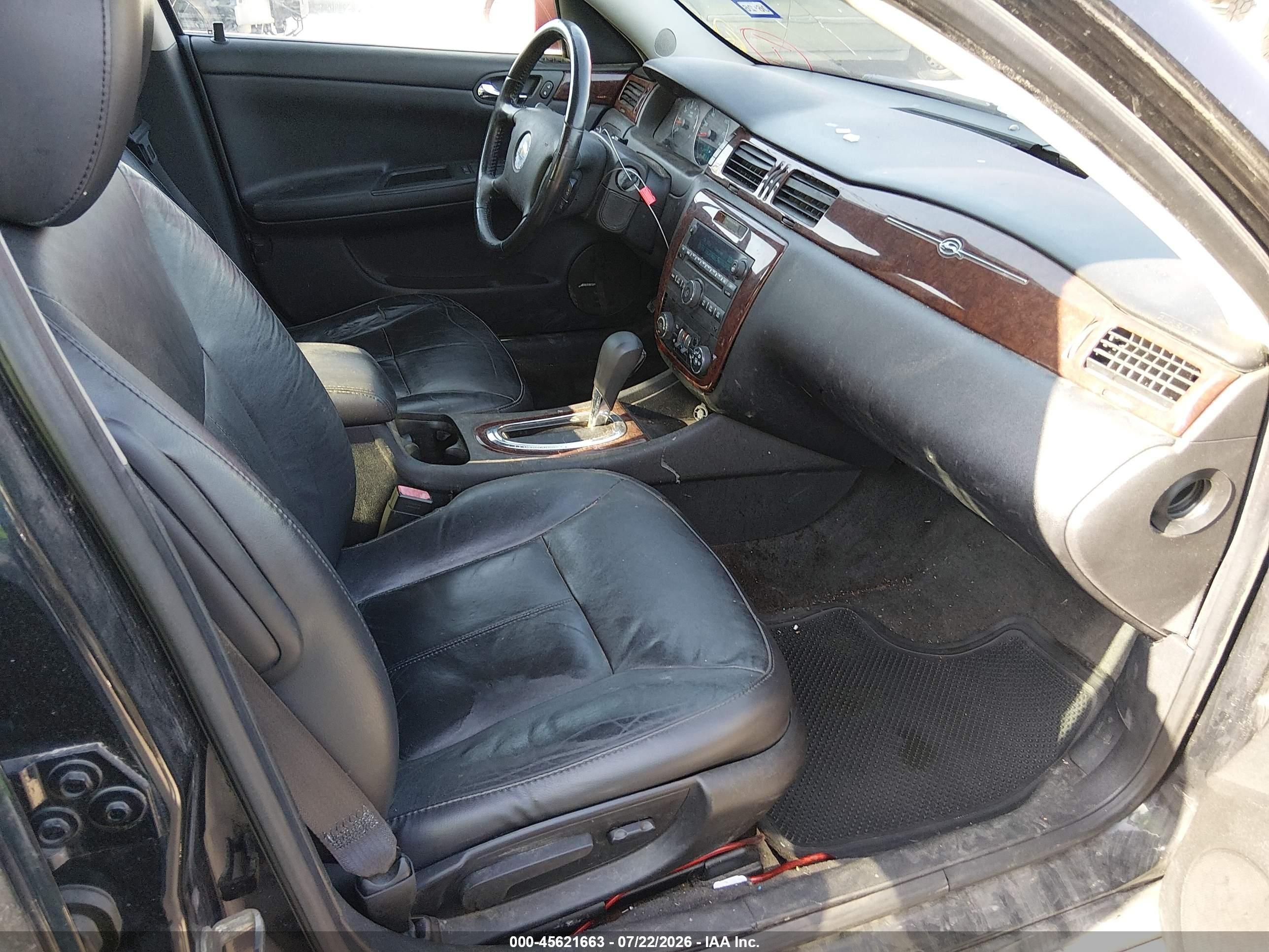 2011 Chevrolet Impala Lt Black vin: 2G1WG5EK8B1128385