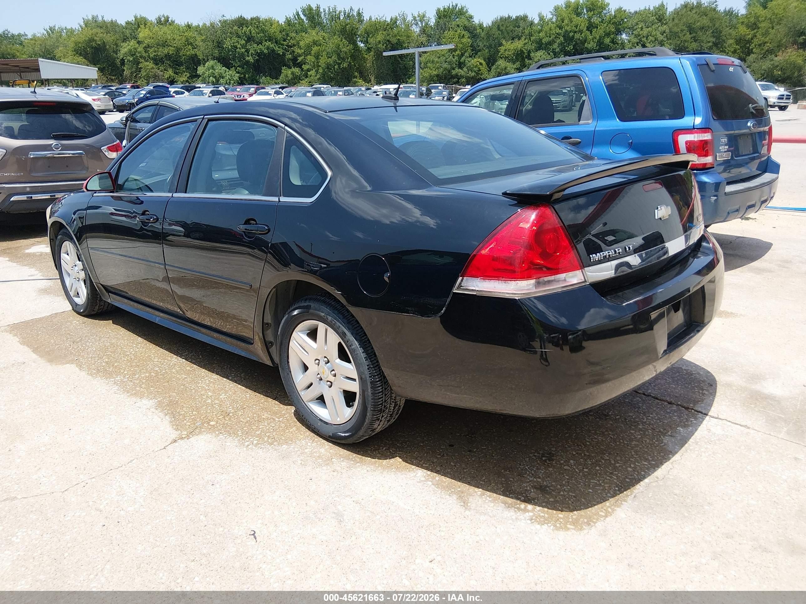 2011 Chevrolet Impala Lt Black vin: 2G1WG5EK8B1128385