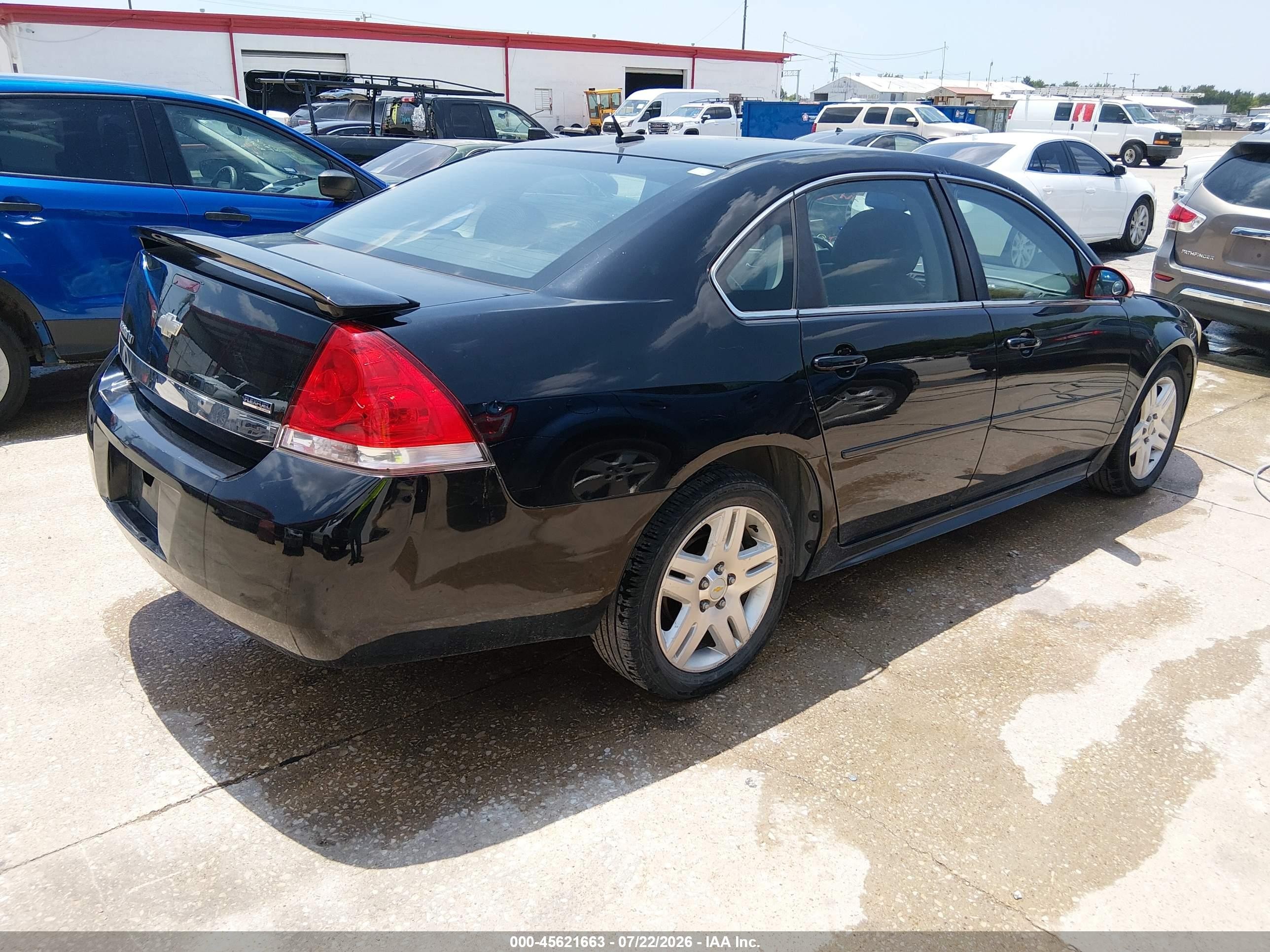2011 Chevrolet Impala Lt Black vin: 2G1WG5EK8B1128385