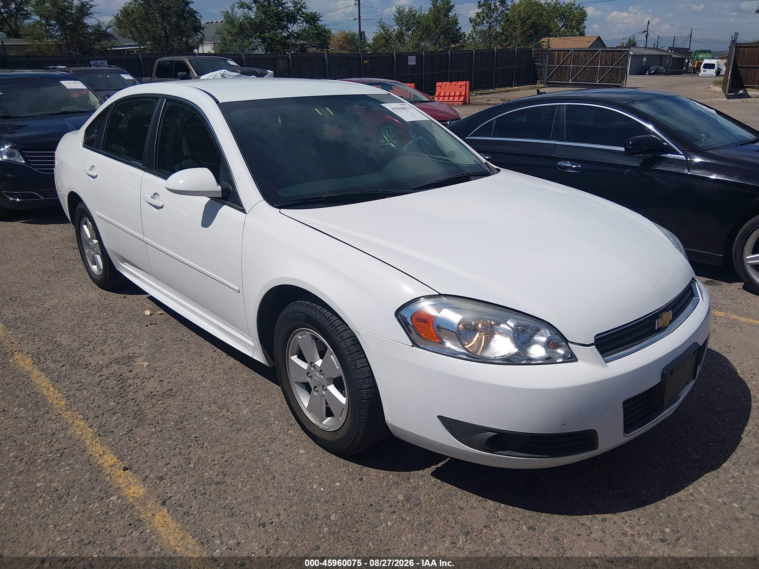 2011 Chevrolet Impala Lt White vin: 2G1WG5EK9B1115581