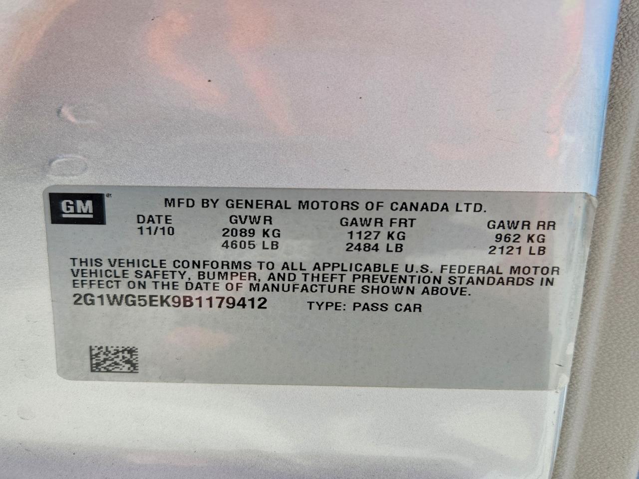 2011 Chevrolet Impala Lt Серебряный vin: 2G1WG5EK9B1179412