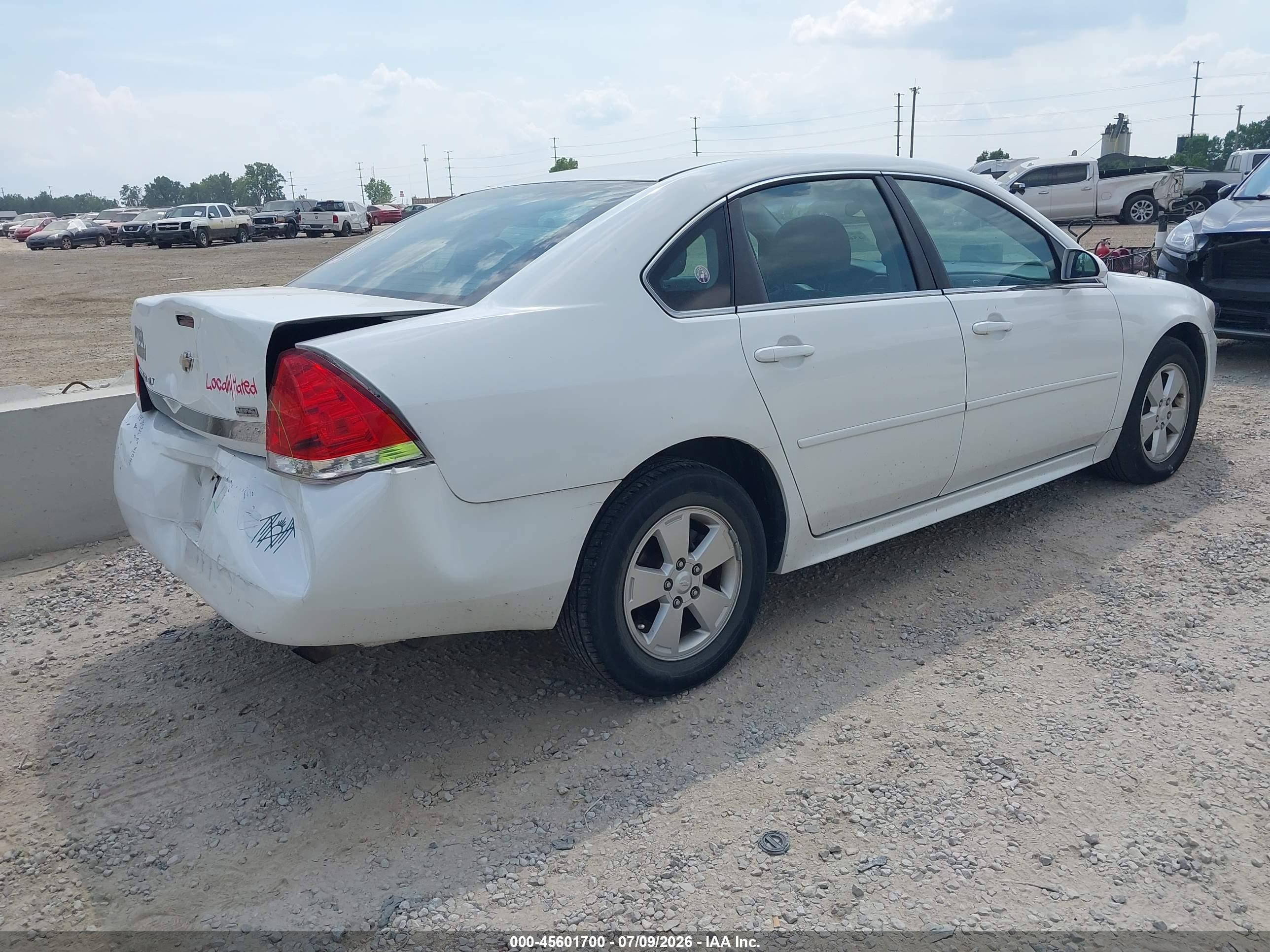 2011 Chevrolet Impala Lt Белый vin: 2G1WG5EK9B1298898