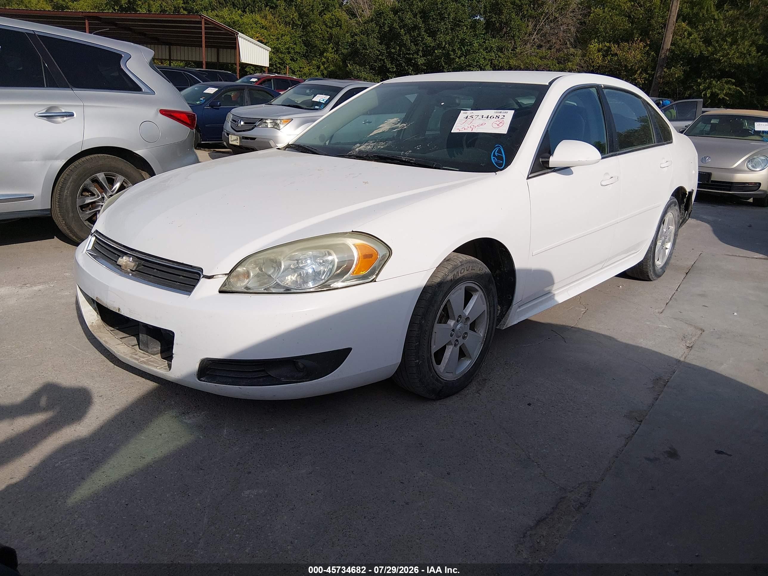2011 Chevrolet Impala Lt Белый vin: 2G1WG5EK9B1308183