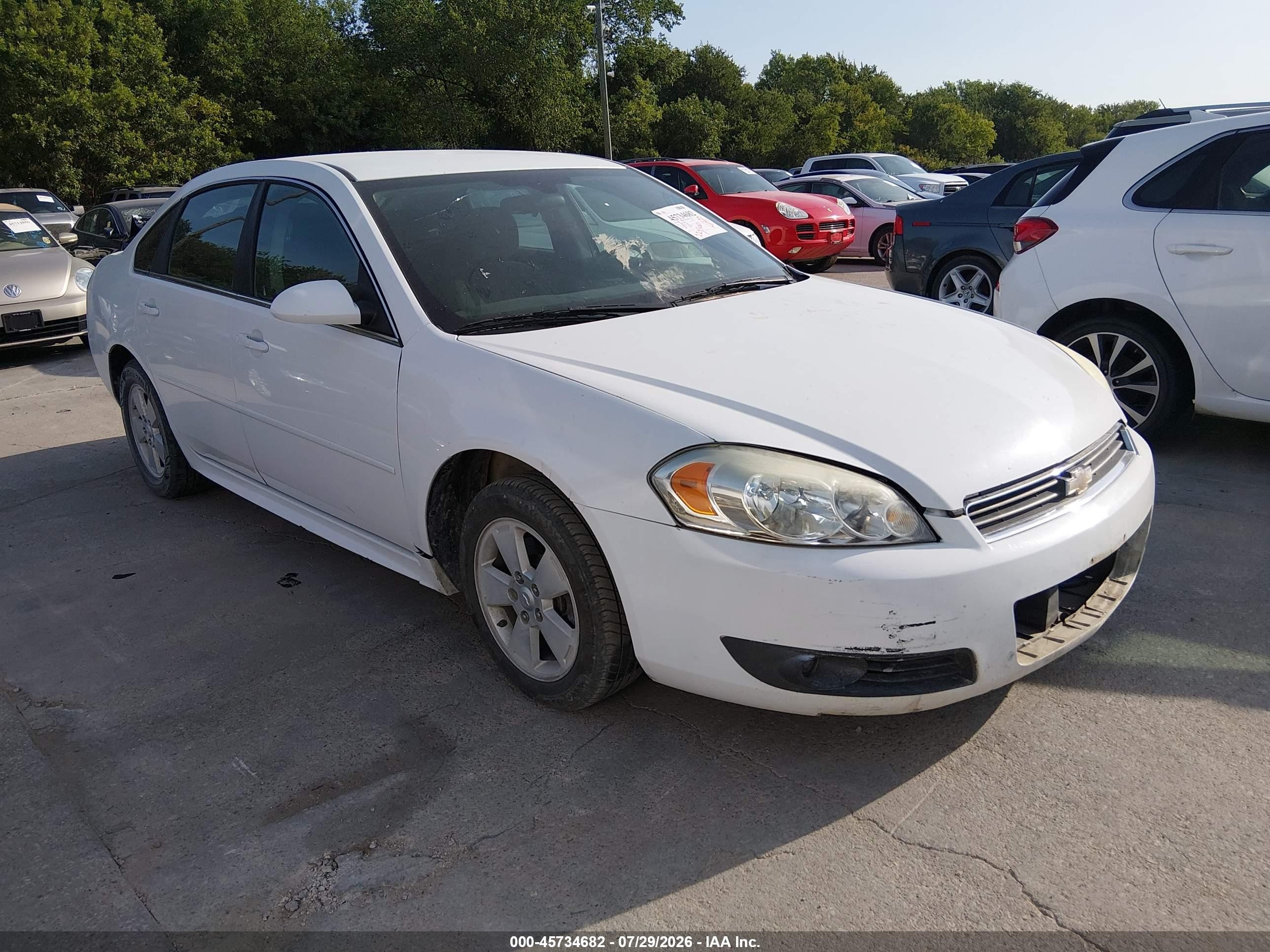 2011 Chevrolet Impala Lt Белый vin: 2G1WG5EK9B1308183