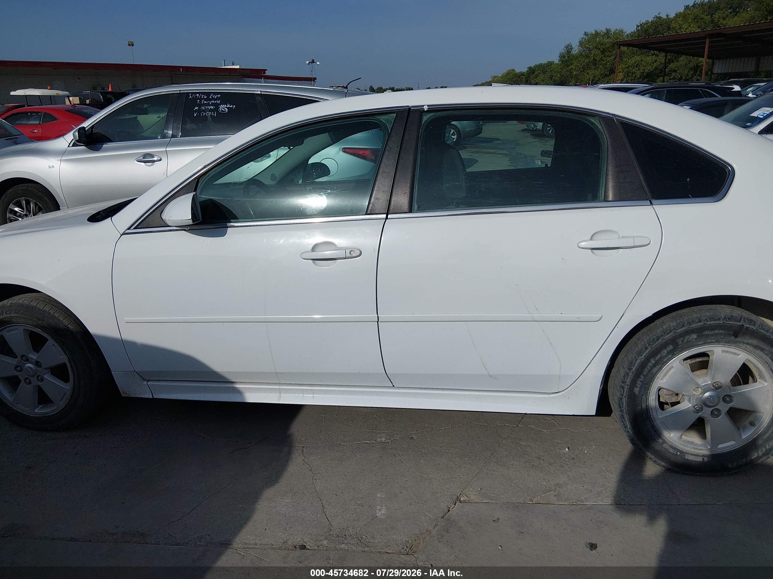 2011 Chevrolet Impala Lt Белый vin: 2G1WG5EK9B1308183