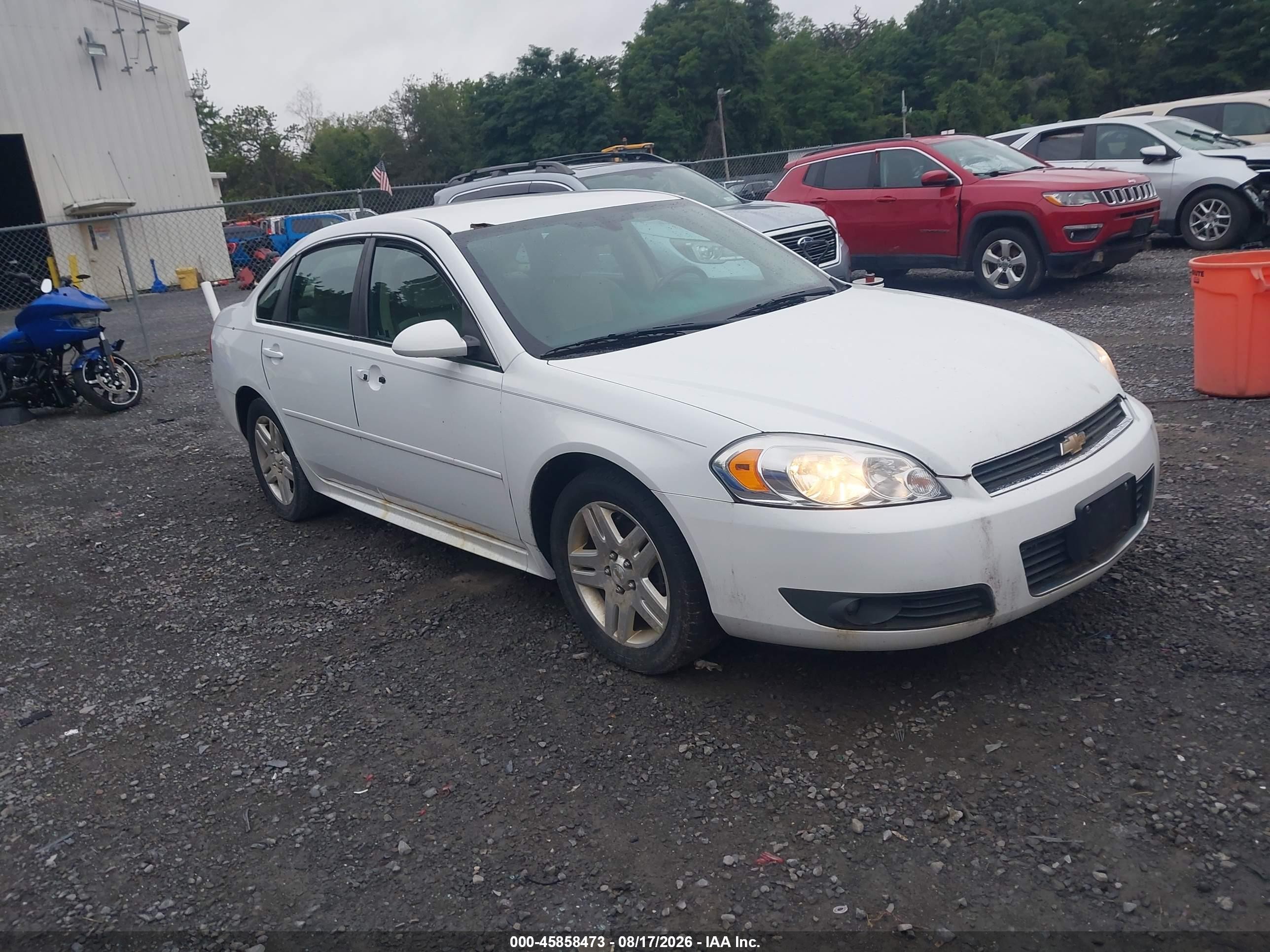 2011 Chevrolet Impala Lt White vin: 2G1WG5EKXB1273203