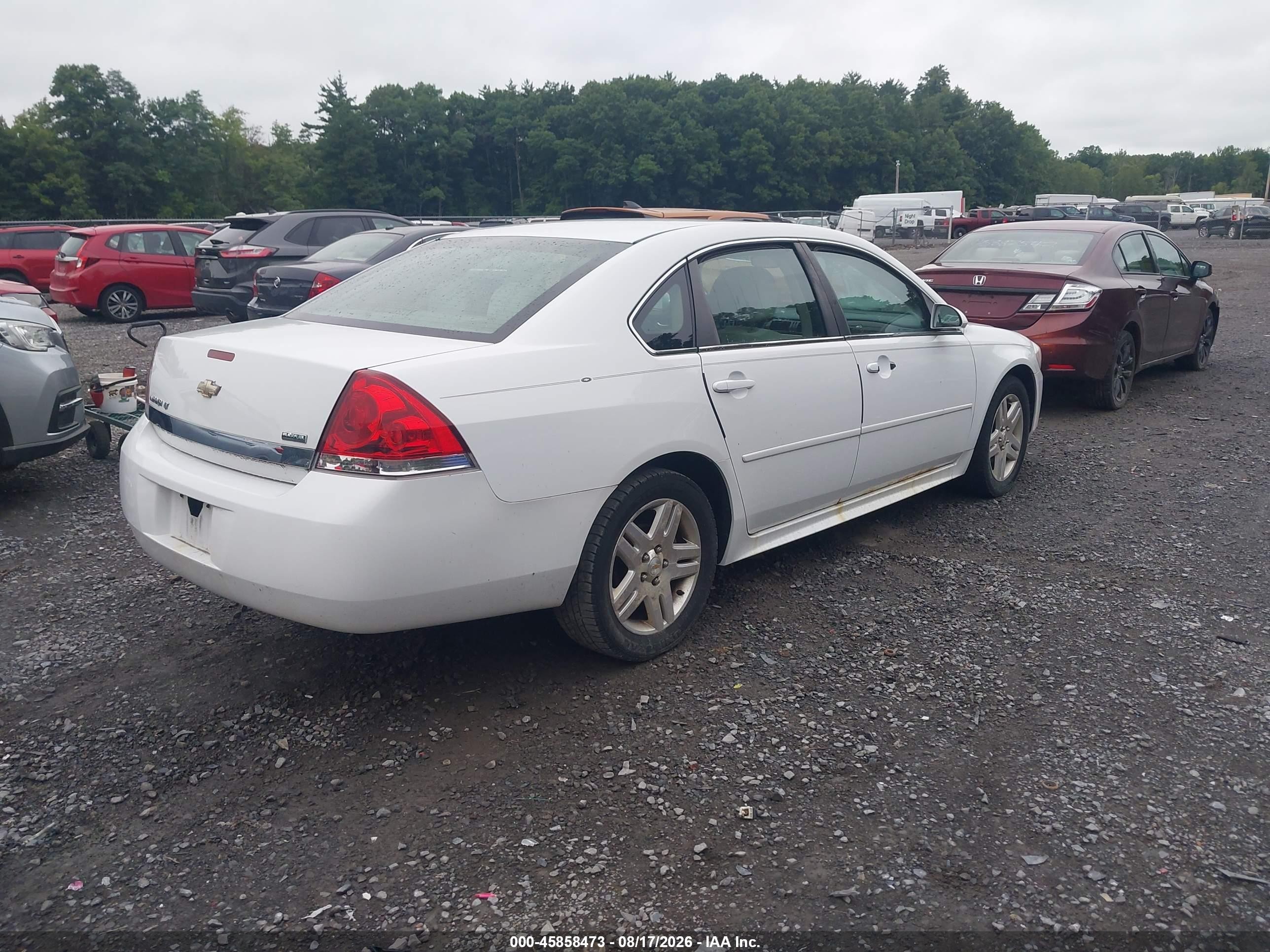 2011 Chevrolet Impala Lt White vin: 2G1WG5EKXB1273203