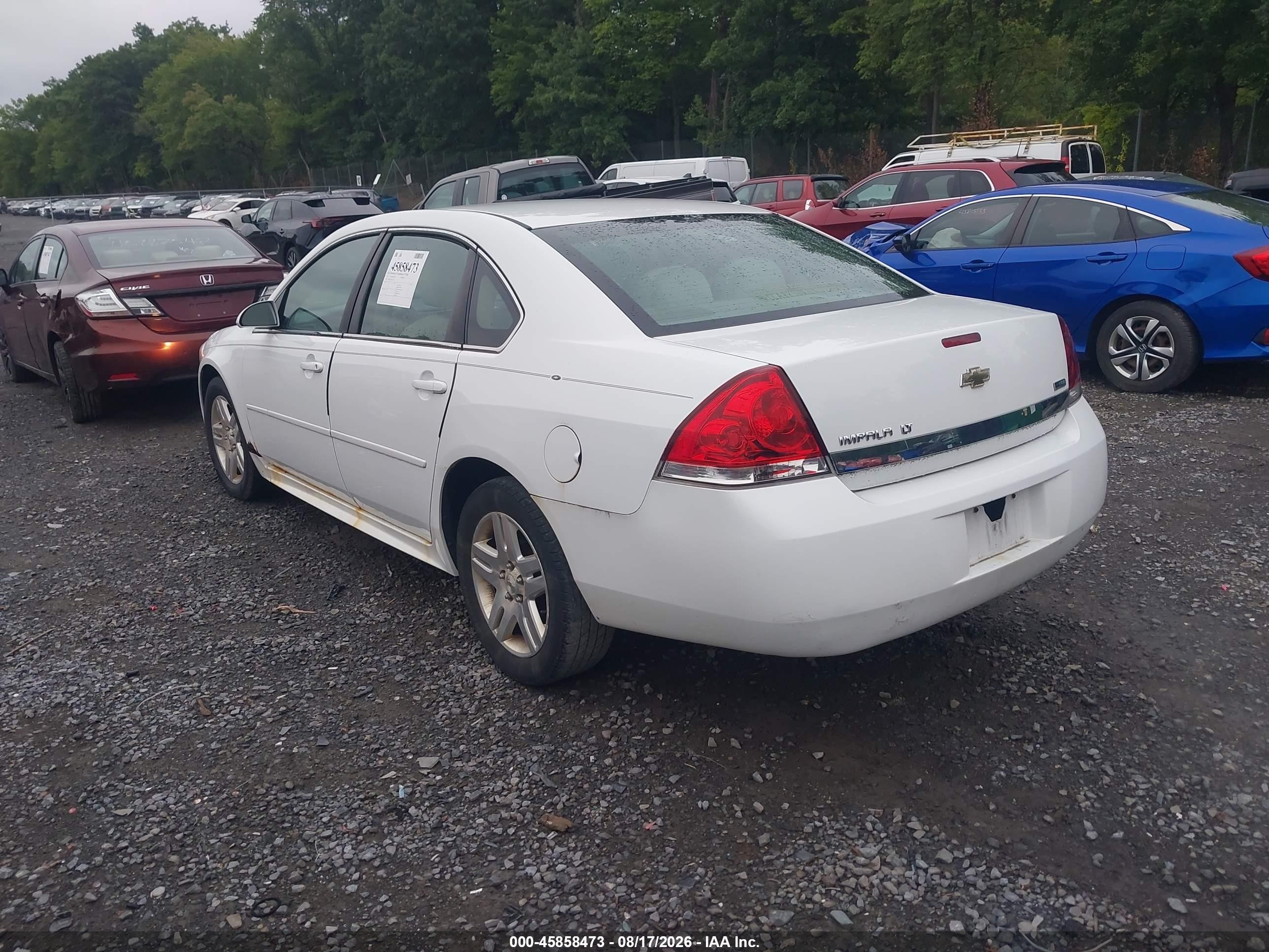 2011 Chevrolet Impala Lt White vin: 2G1WG5EKXB1273203