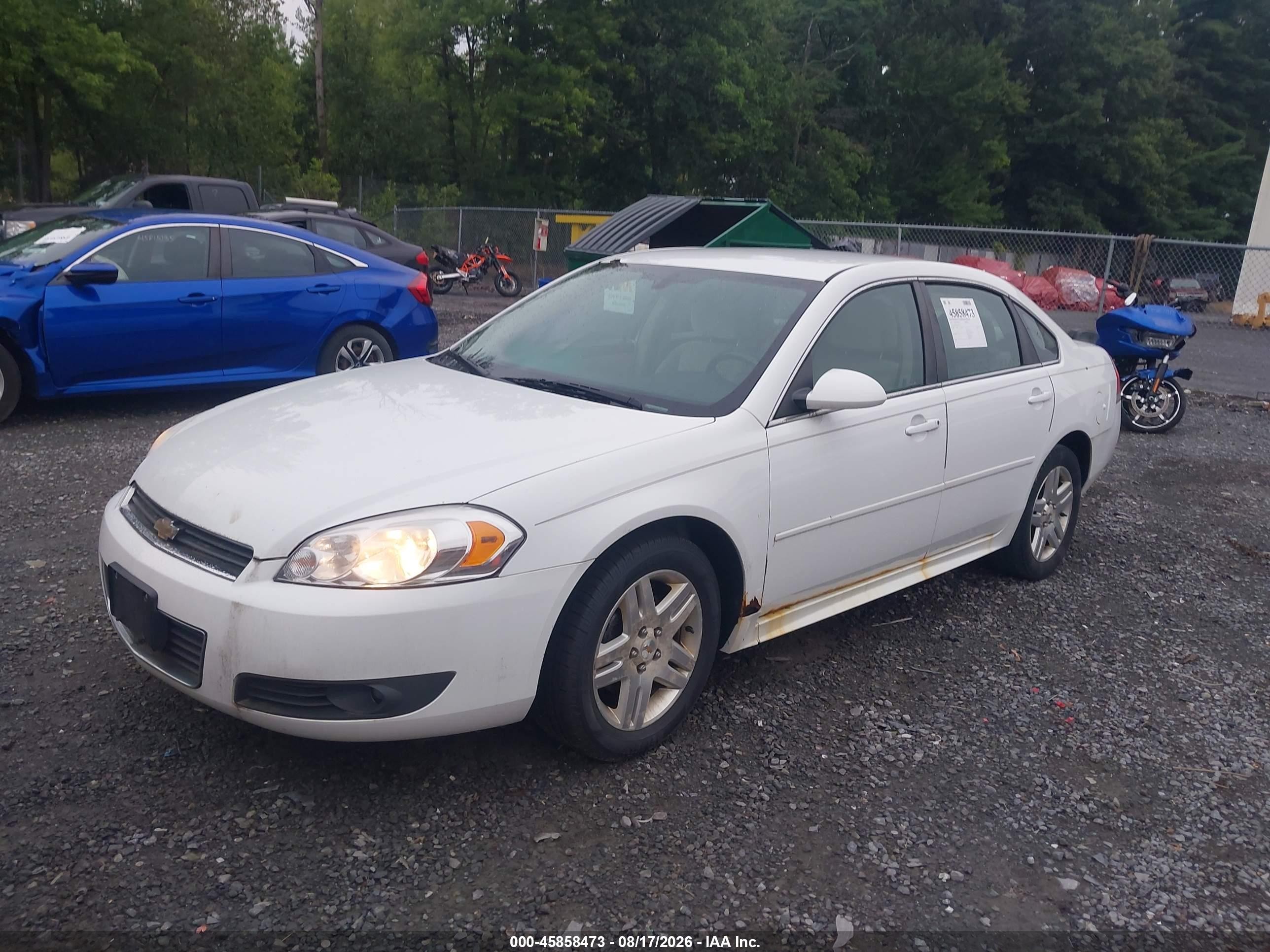 2011 Chevrolet Impala Lt White vin: 2G1WG5EKXB1273203