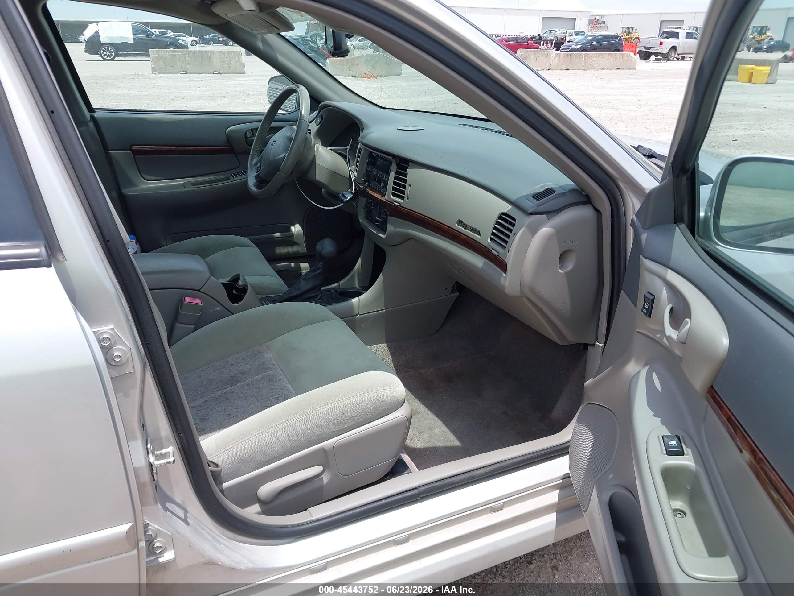 2005 Chevrolet Impala Ls Серебряный vin: 2G1WH52K059167396