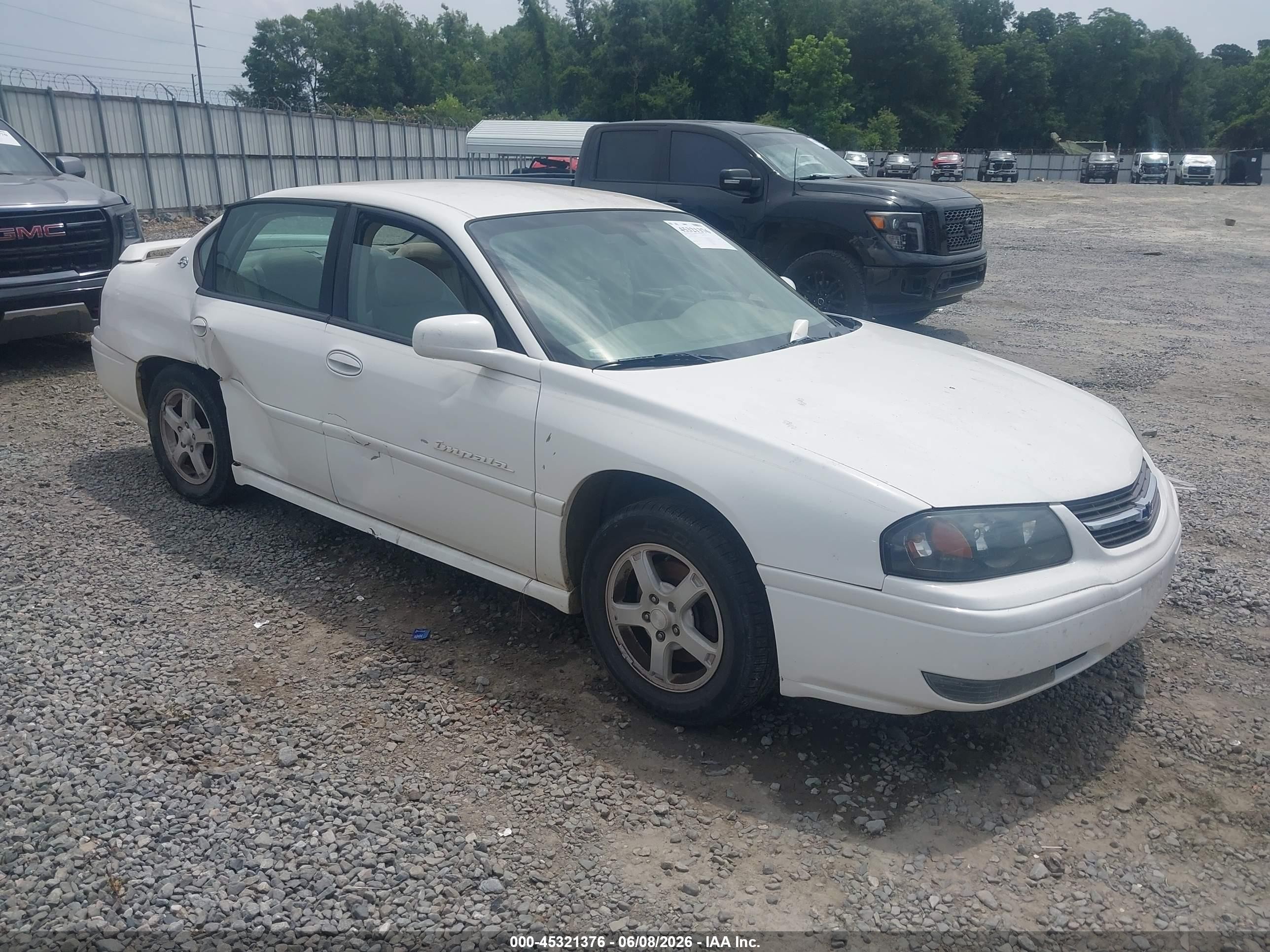 2004 Chevrolet Impala Ls White vin: 2G1WH52K149307681