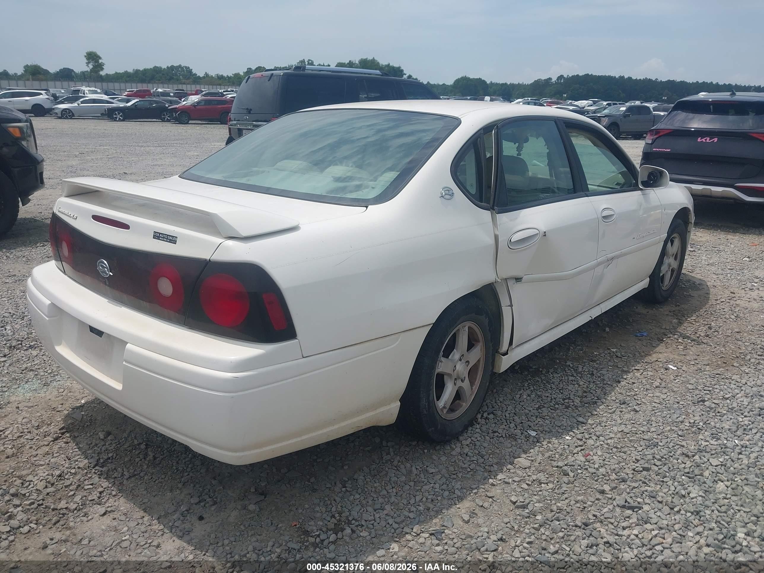 2004 Chevrolet Impala Ls White vin: 2G1WH52K149307681