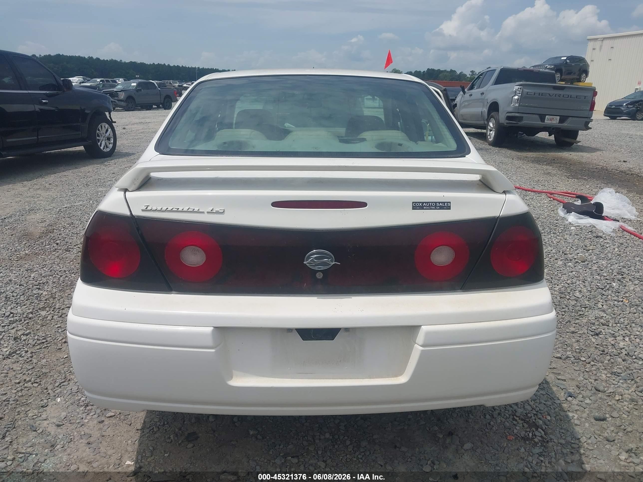 2004 Chevrolet Impala Ls White vin: 2G1WH52K149307681