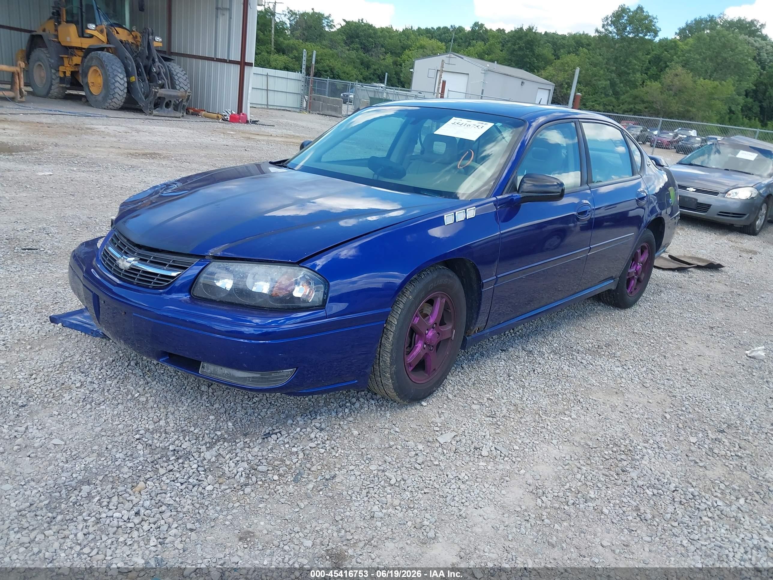 2005 Chevrolet Impala Ls Blue vin: 2G1WH52K259245581