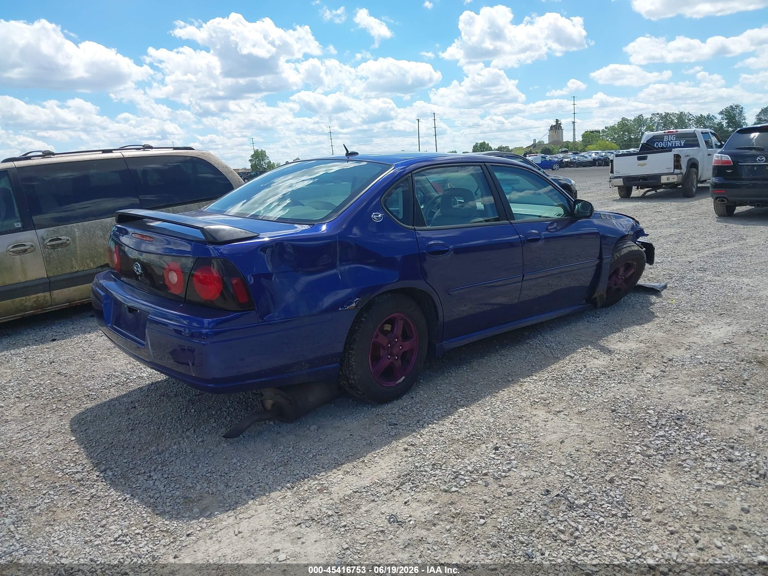 2005 Chevrolet Impala Ls Blue vin: 2G1WH52K259245581