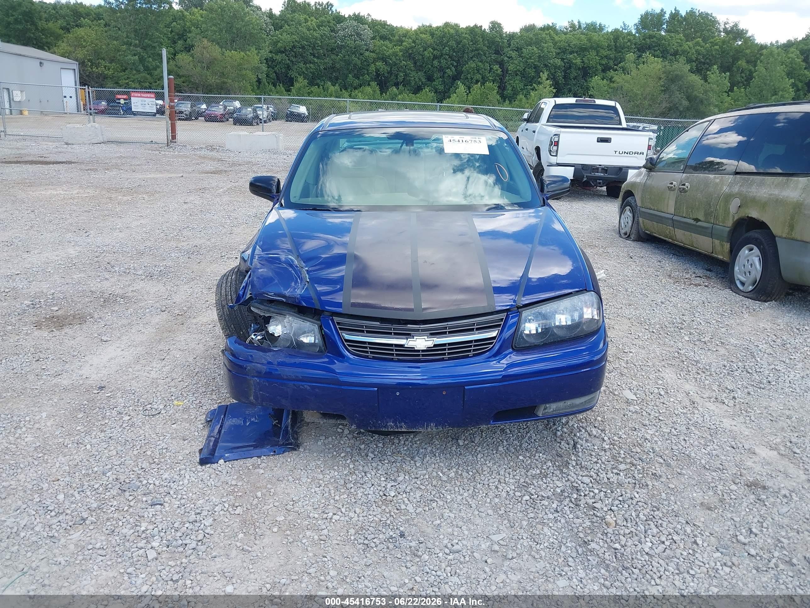 2005 Chevrolet Impala Ls Blue vin: 2G1WH52K259245581