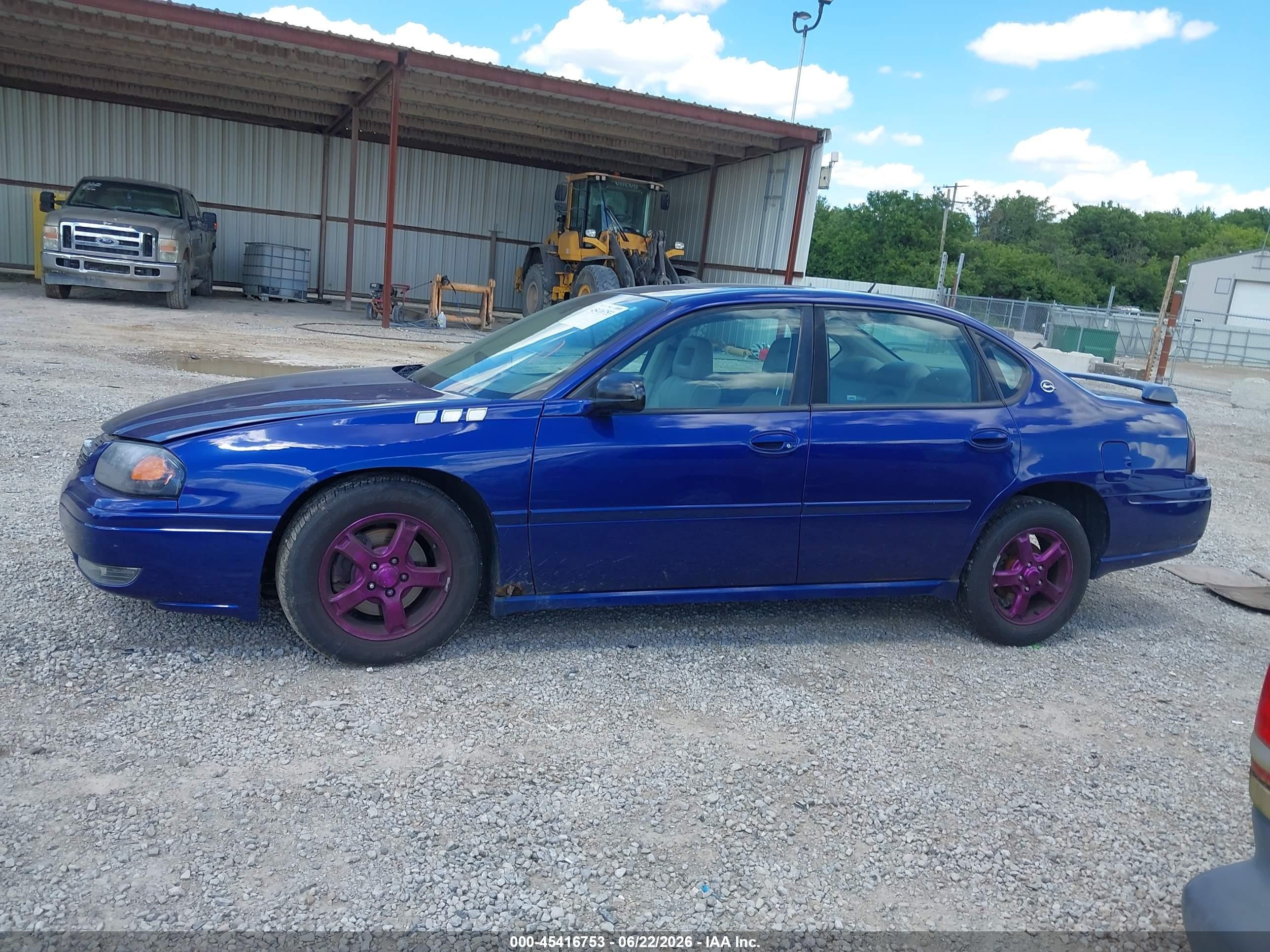 2005 Chevrolet Impala Ls Blue vin: 2G1WH52K259245581