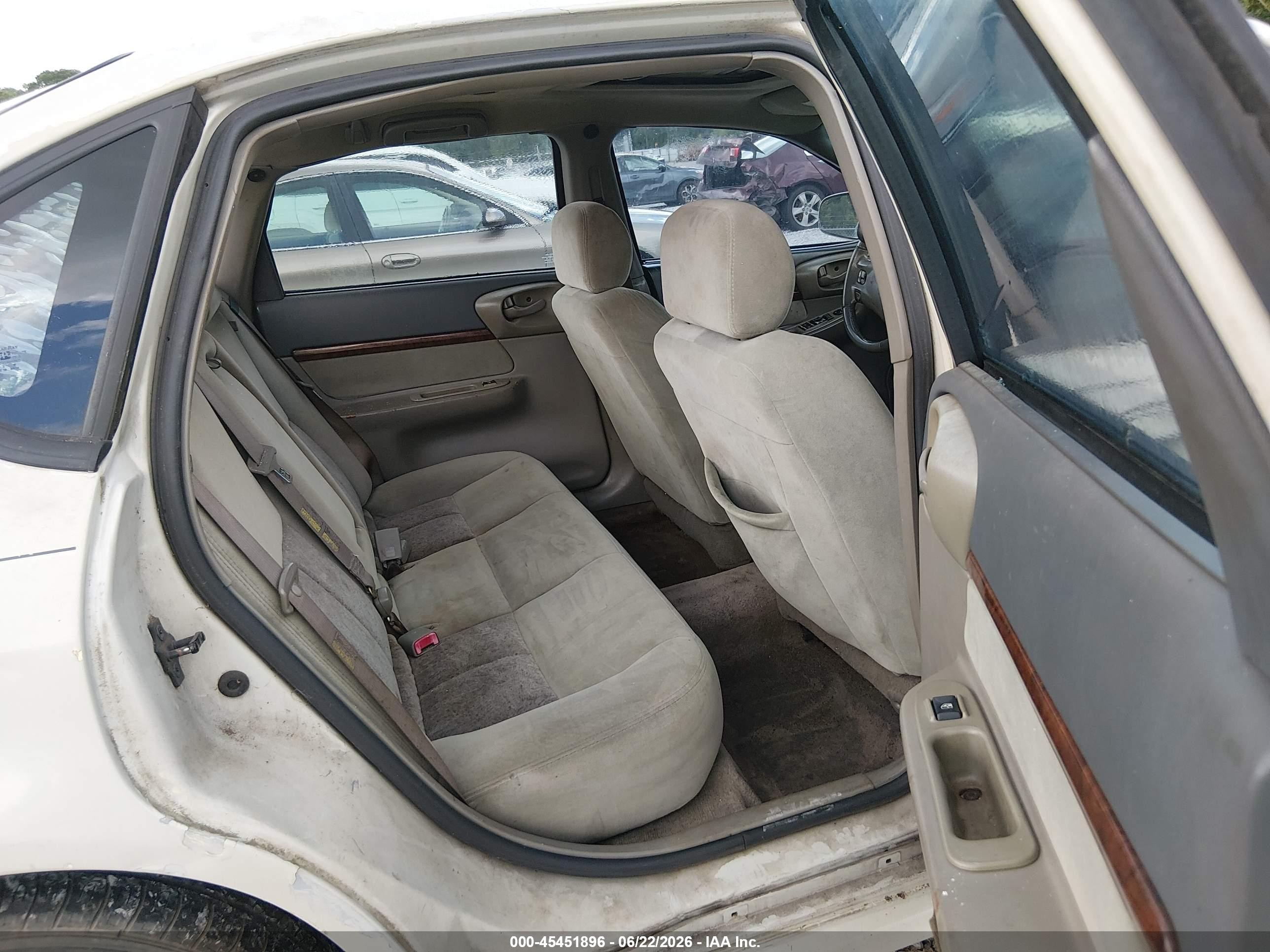 2004 Chevrolet Impala Ls Cream vin: 2G1WH52K349233020