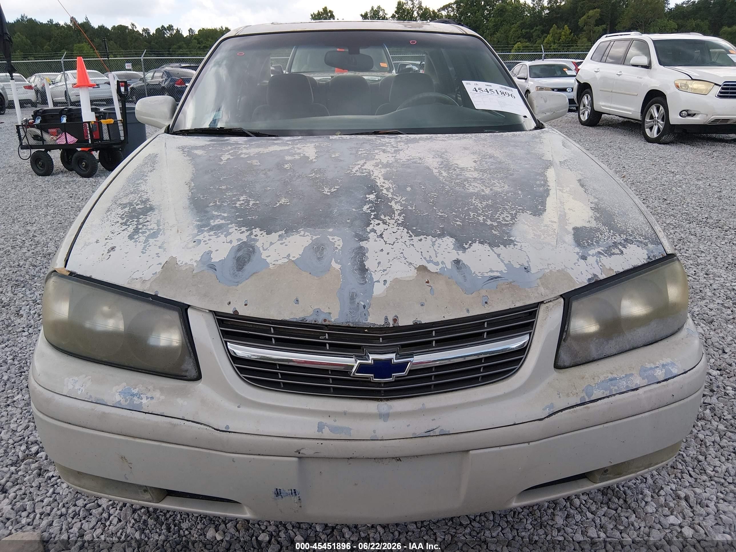 2004 Chevrolet Impala Ls Cream vin: 2G1WH52K349233020