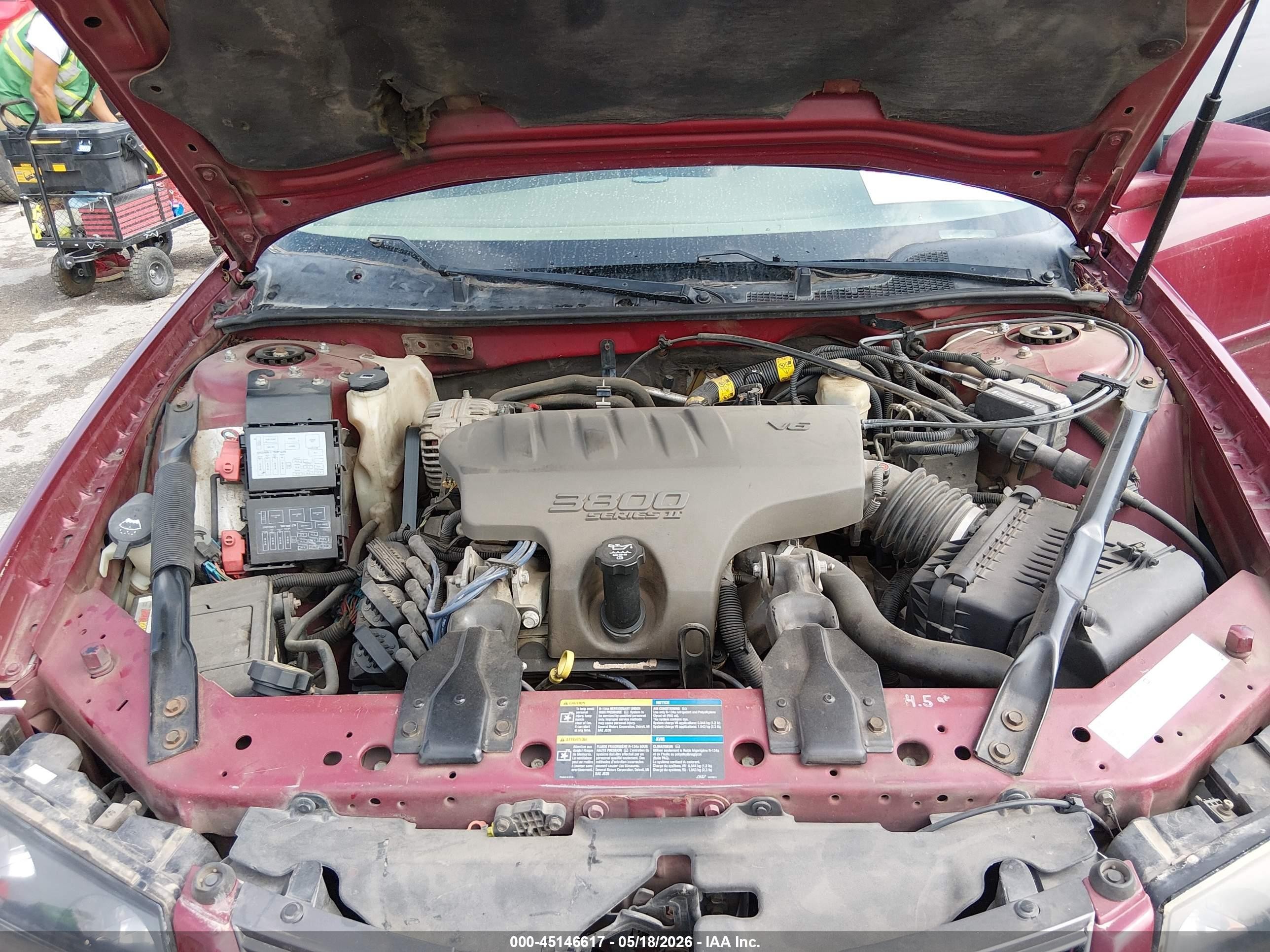 2005 Chevrolet Impala Ls Red vin: 2G1WH52K359127958