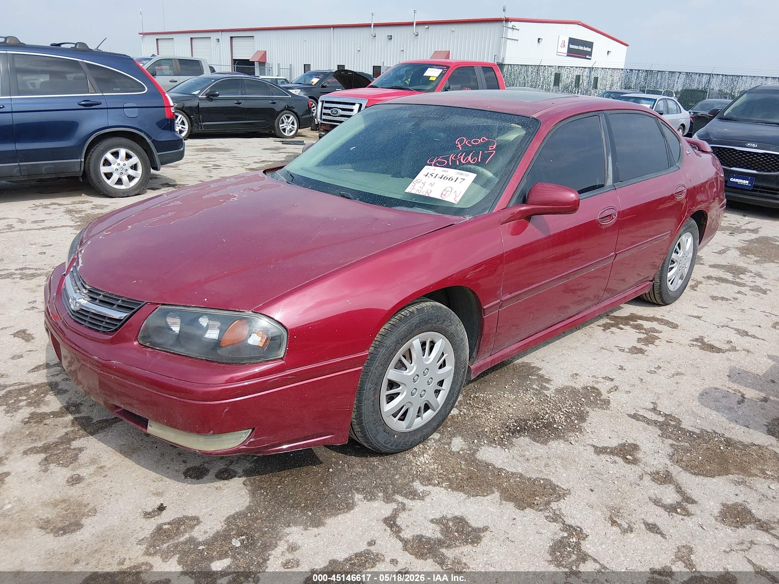 2005 Chevrolet Impala Ls Red vin: 2G1WH52K359127958