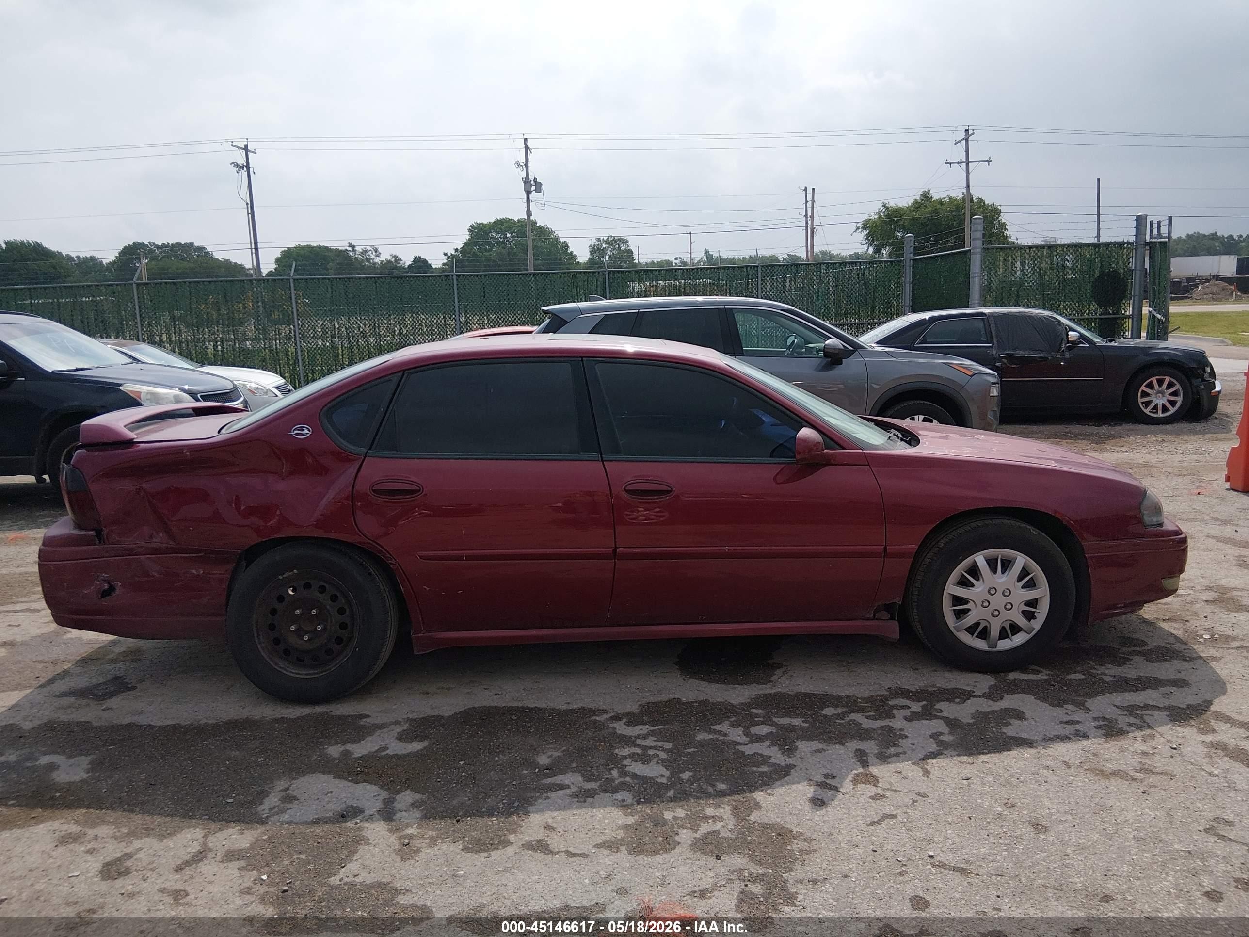2005 Chevrolet Impala Ls Red vin: 2G1WH52K359127958