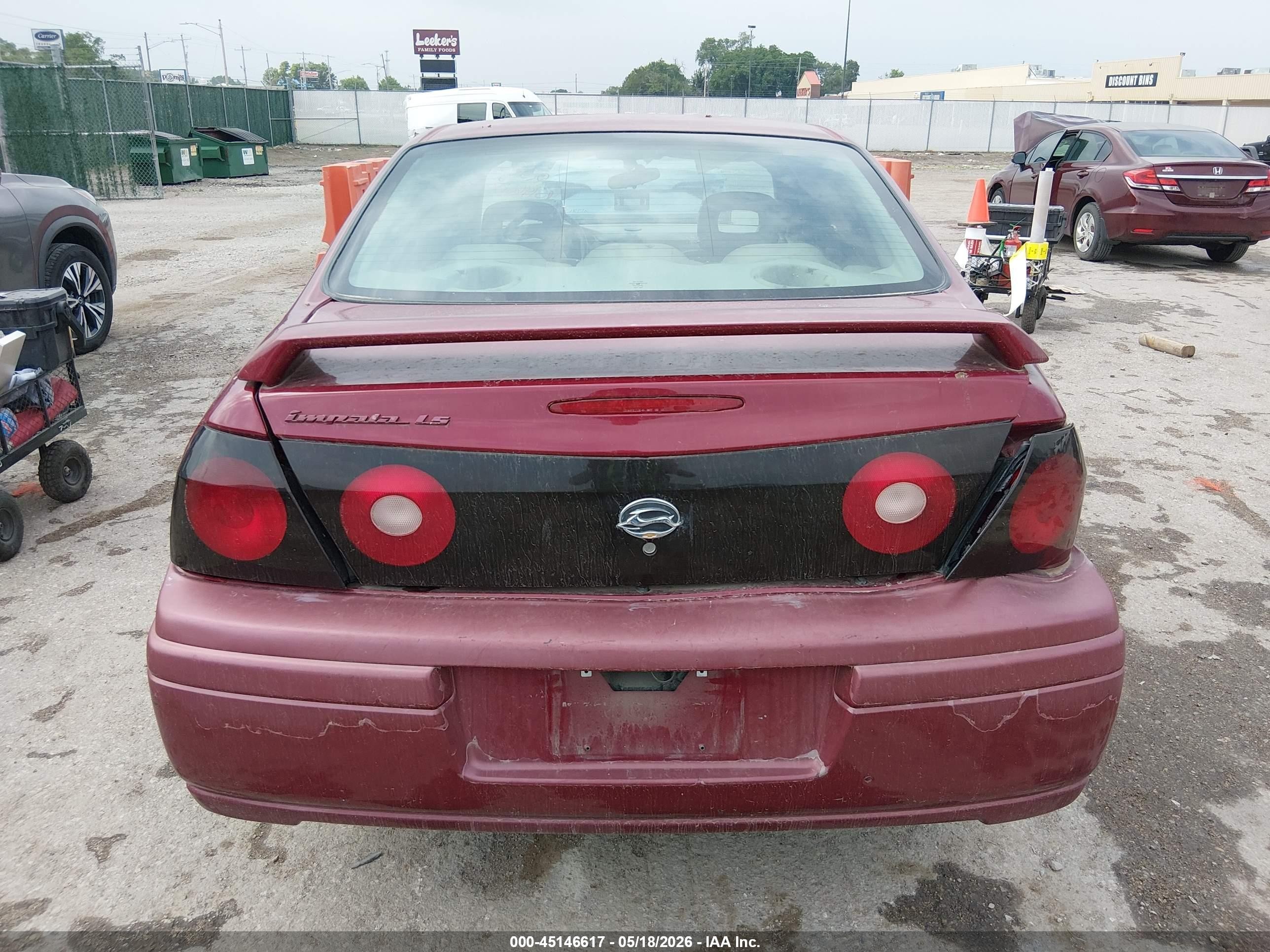 2005 Chevrolet Impala Ls Red vin: 2G1WH52K359127958
