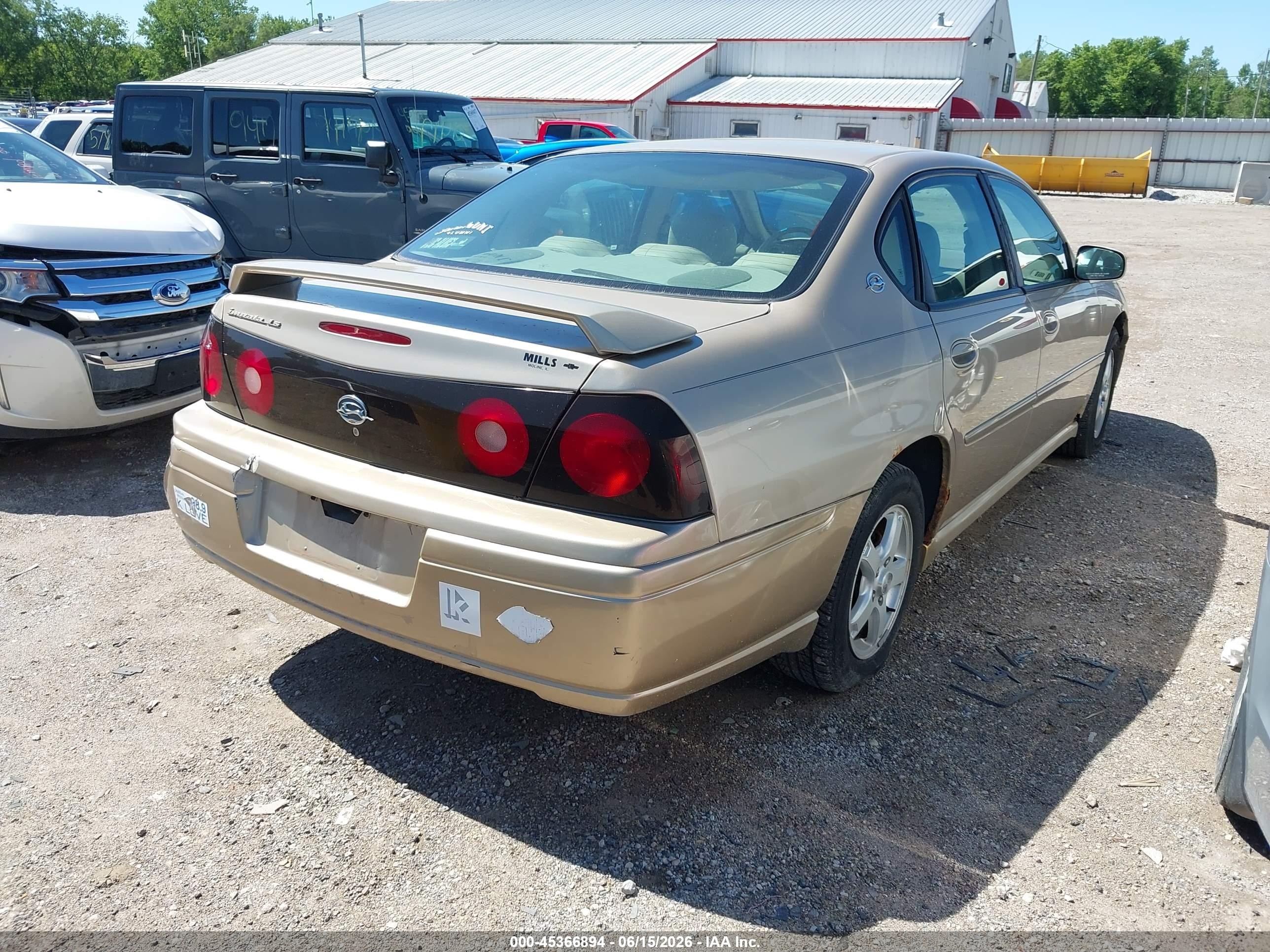 2005 Chevrolet Impala Ls Золотой vin: 2G1WH52K459116578