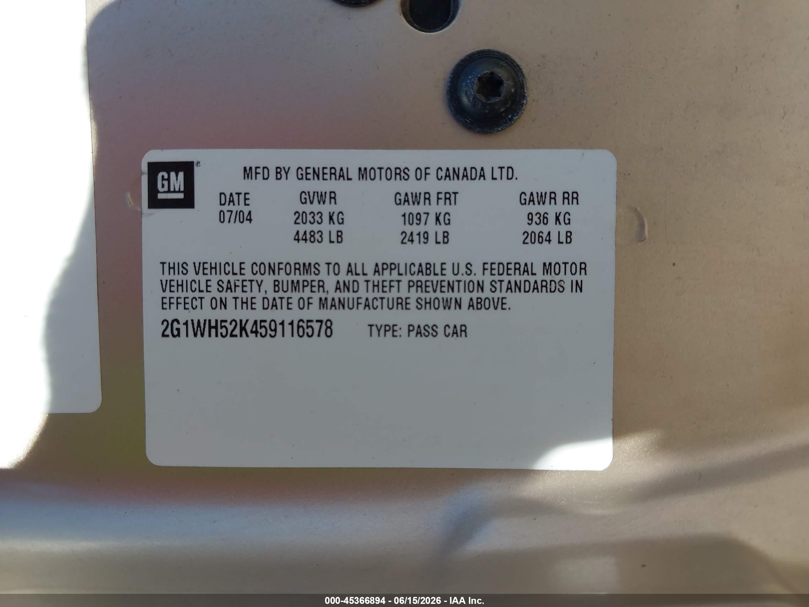 2005 Chevrolet Impala Ls Золотой vin: 2G1WH52K459116578