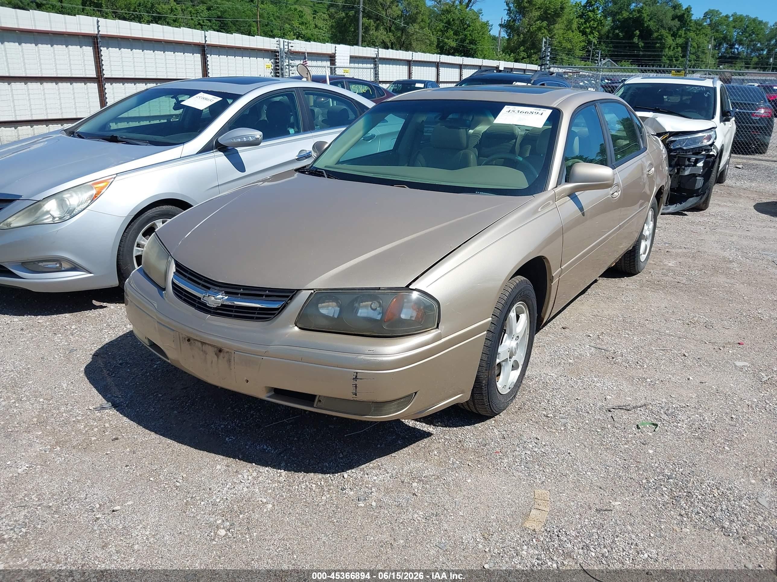 2005 Chevrolet Impala Ls Золотой vin: 2G1WH52K459116578